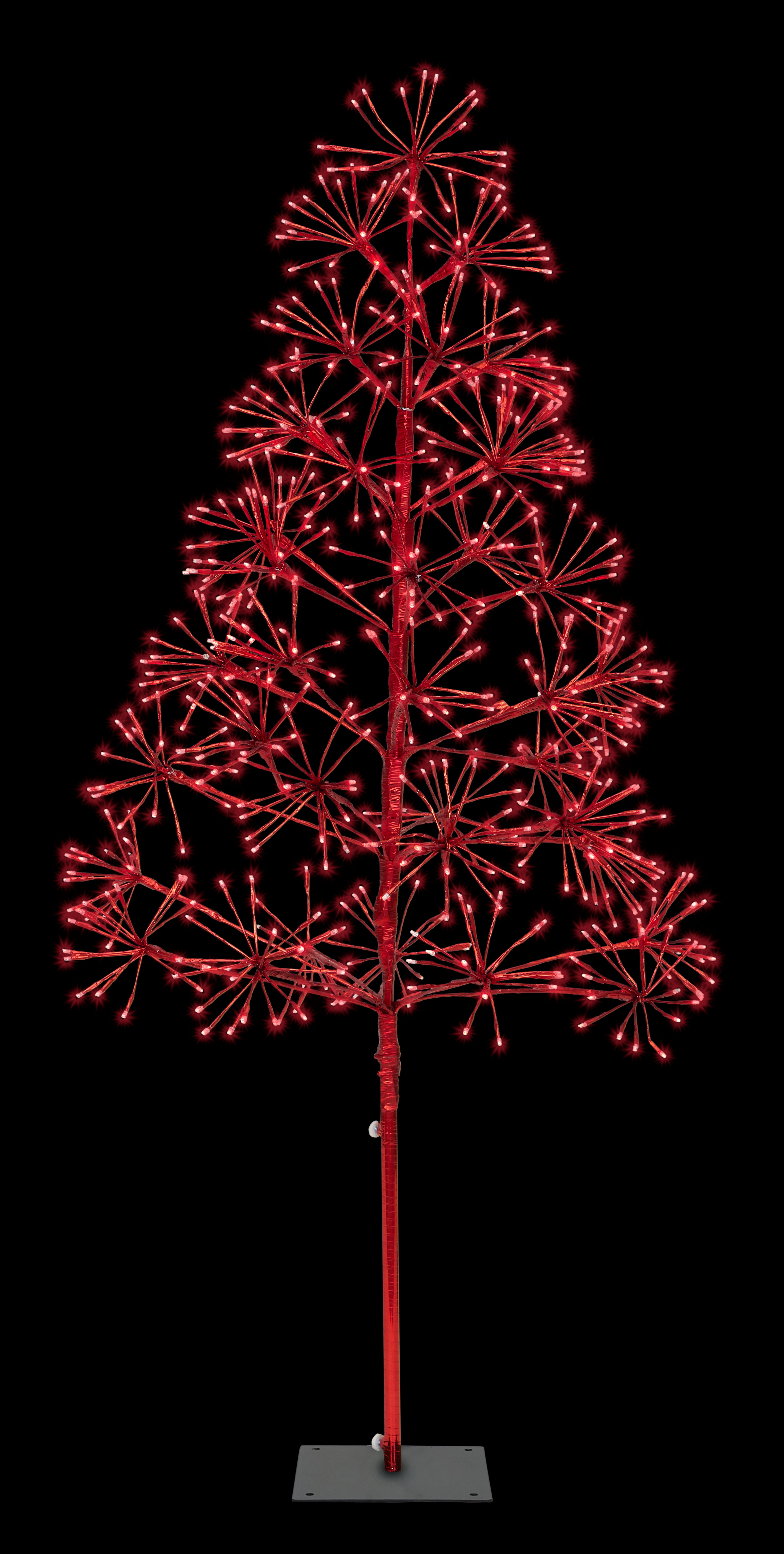 5' Red Starburst LED Tree