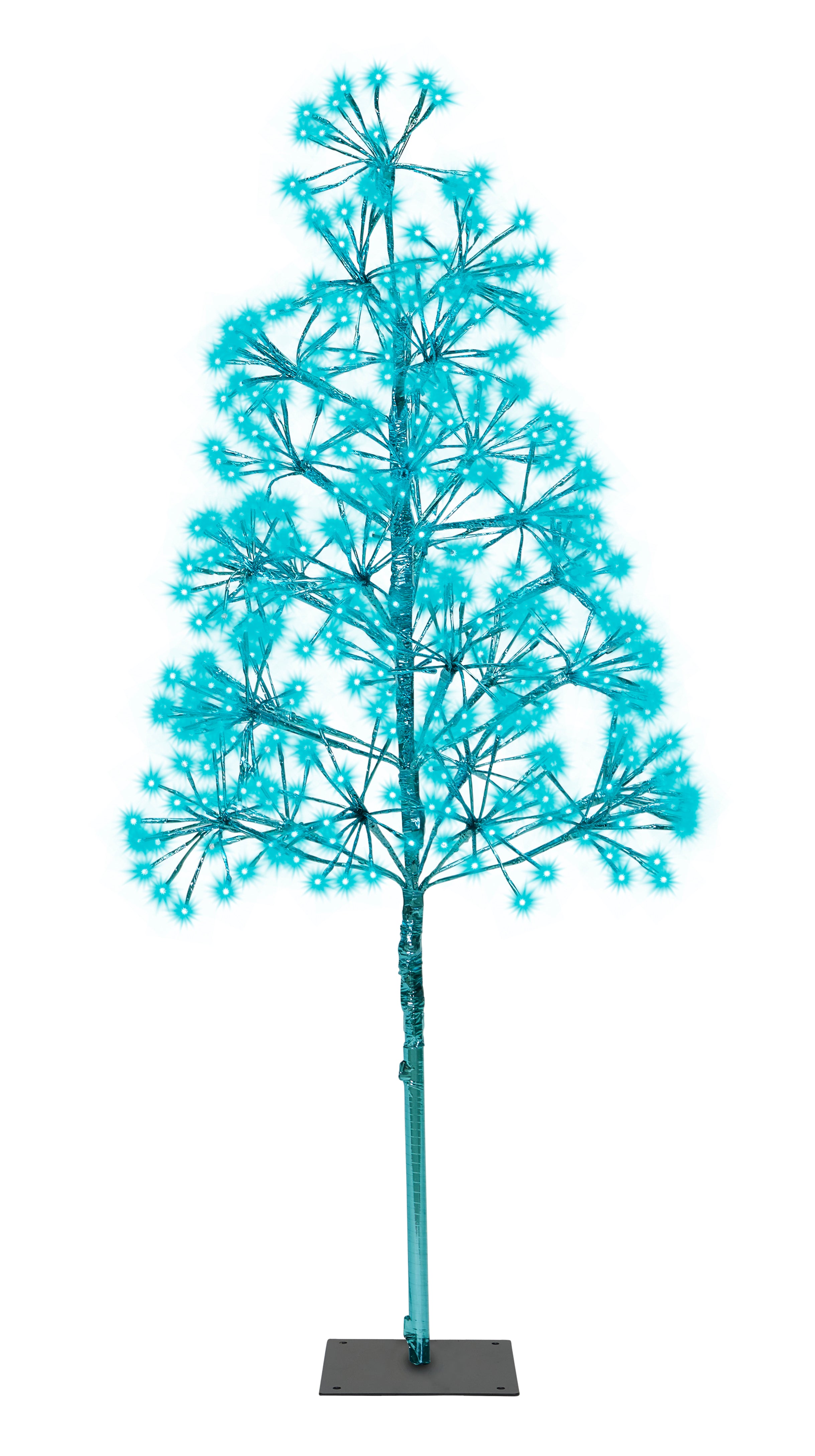 4' Teal Starburst LED Tree