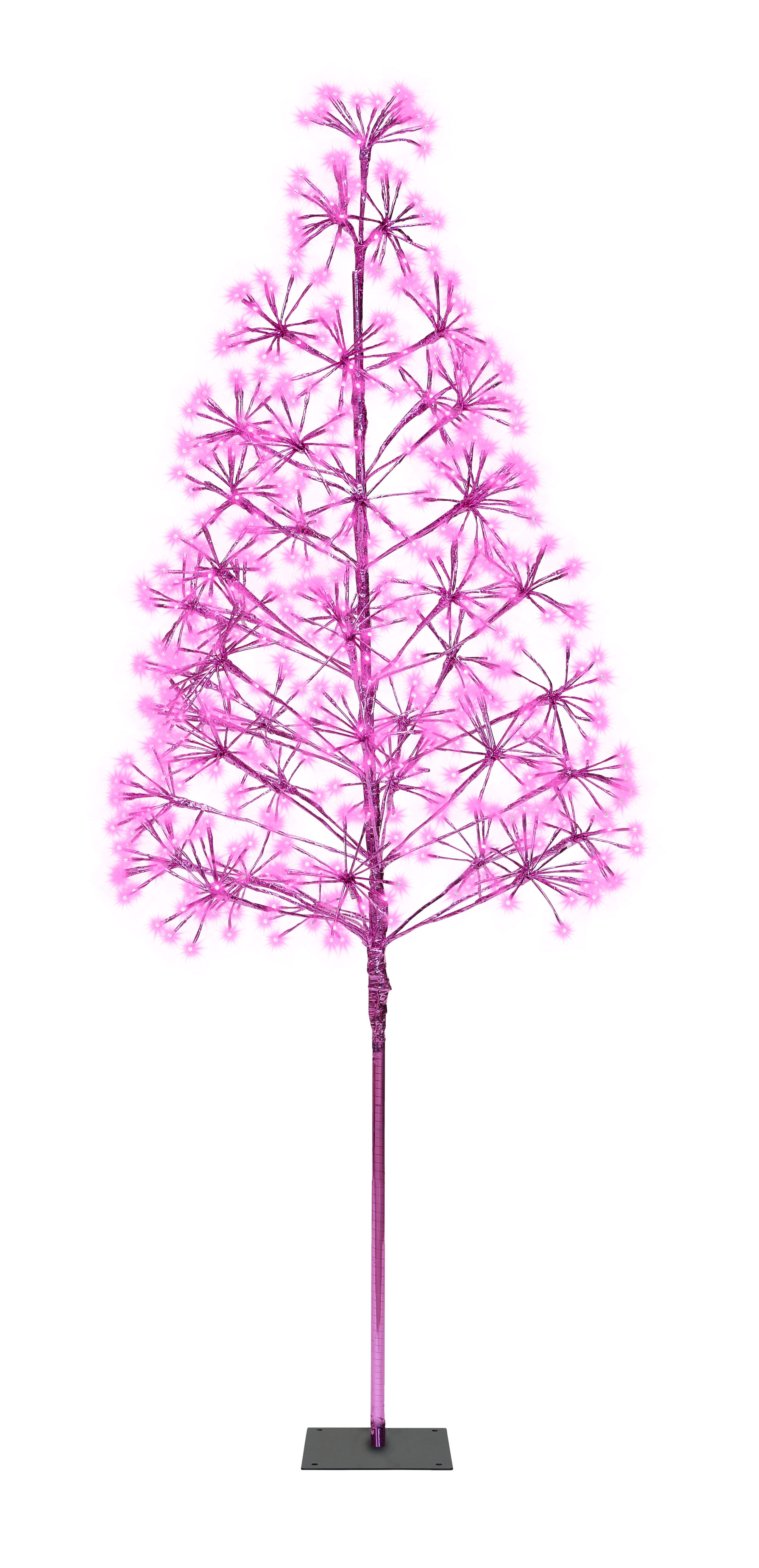 6' Pink Starburst LED Tree