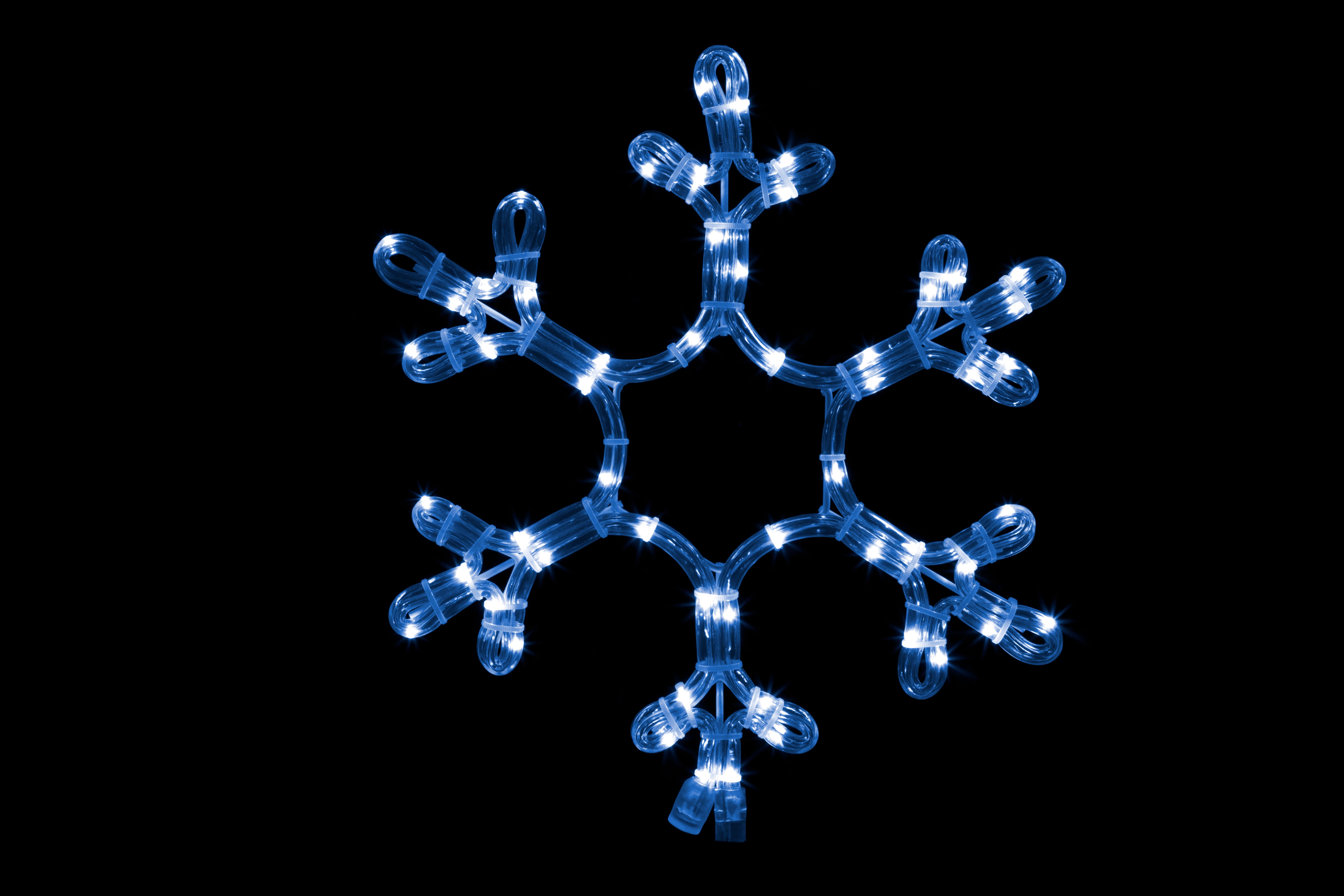 Blue 12"" Rope-lit Snowflake LED