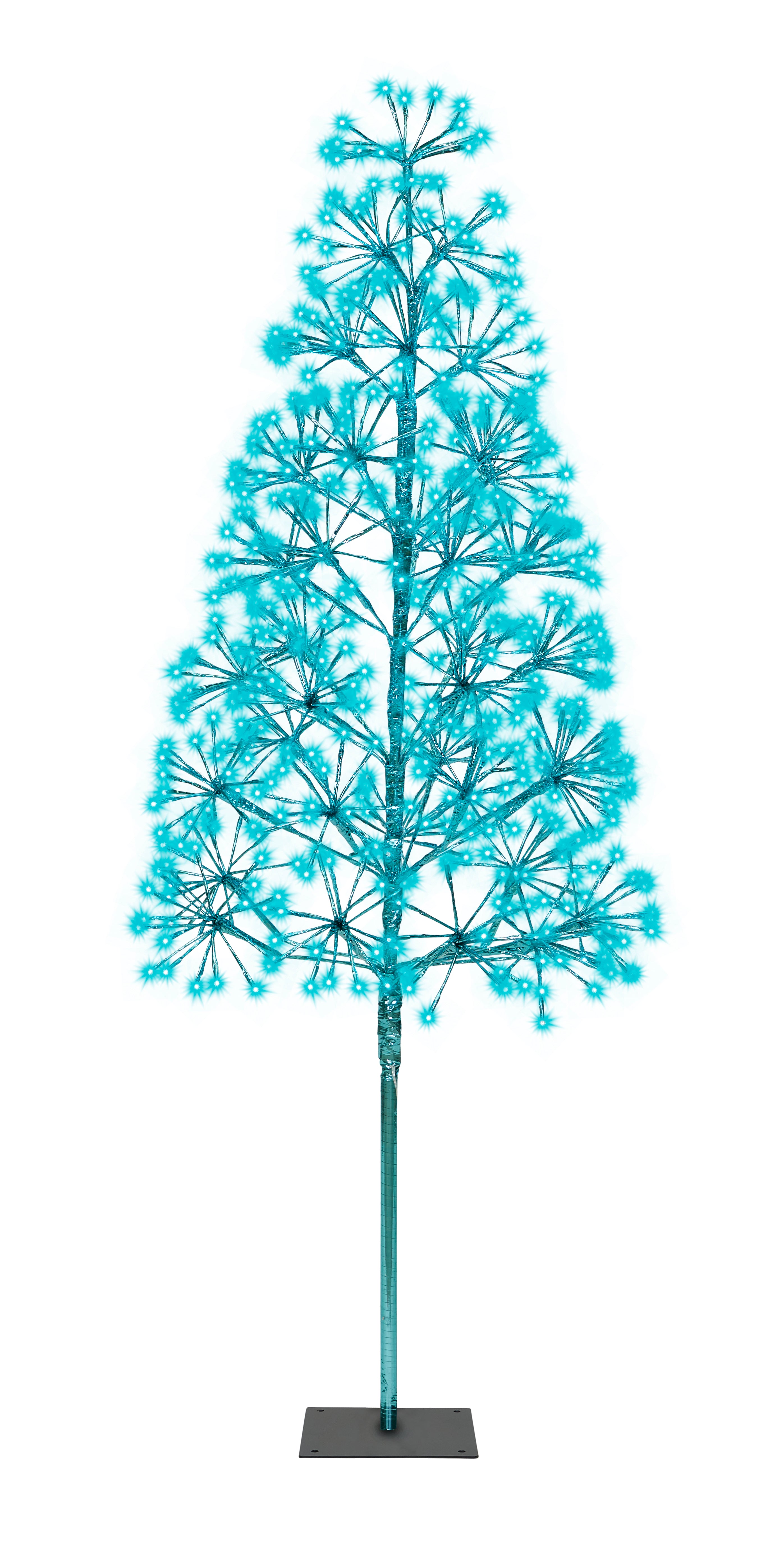 5' Teal Starburst LED Tree