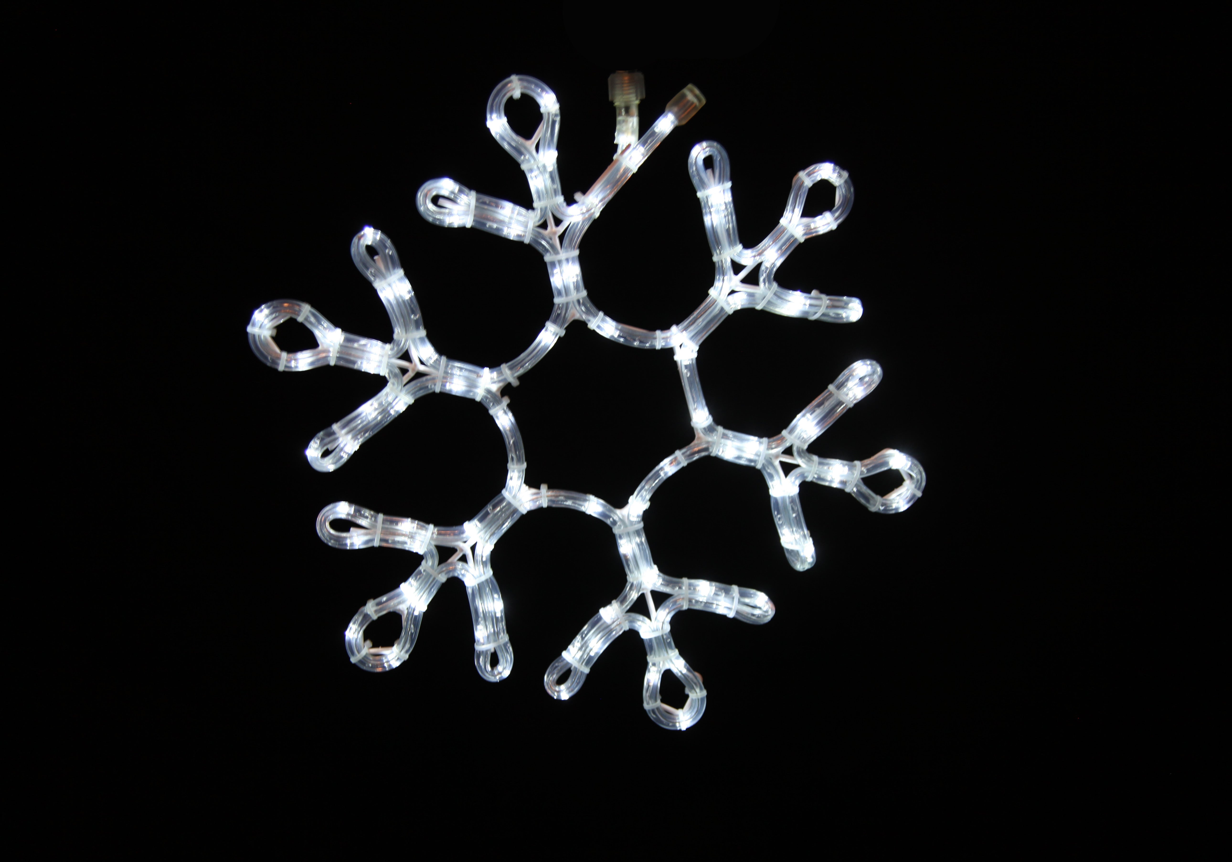 18"" Pure White Rope-lit Snowflake