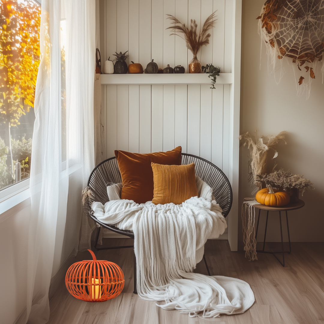 Orange Pumpkin LED Candle Lantern