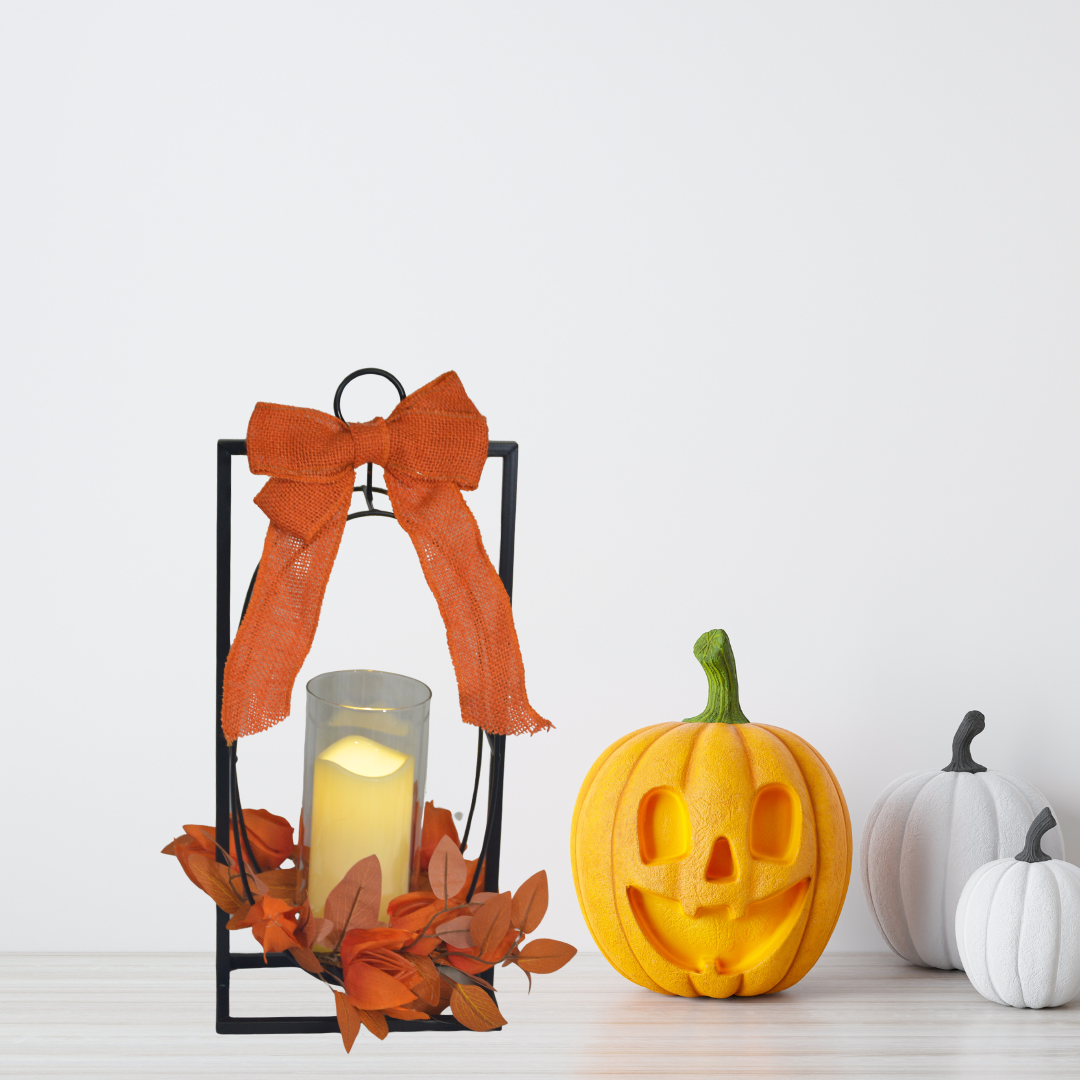 Harvest Floral Candle LED Lantern