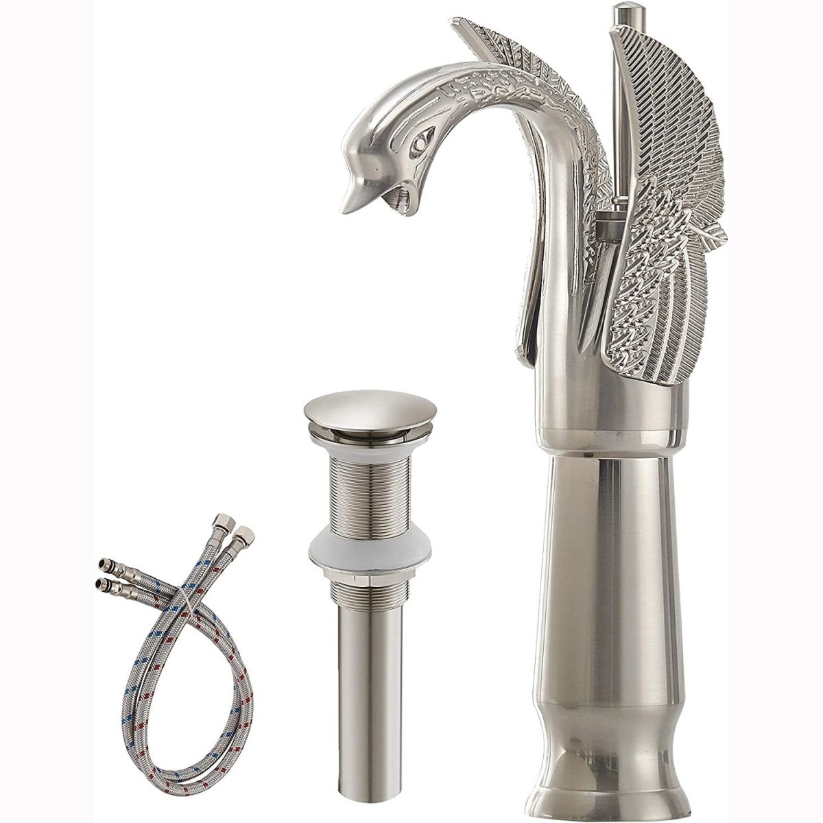 Swan Single Hole 1-Handle Bathroom Faucet Brushed Nickel