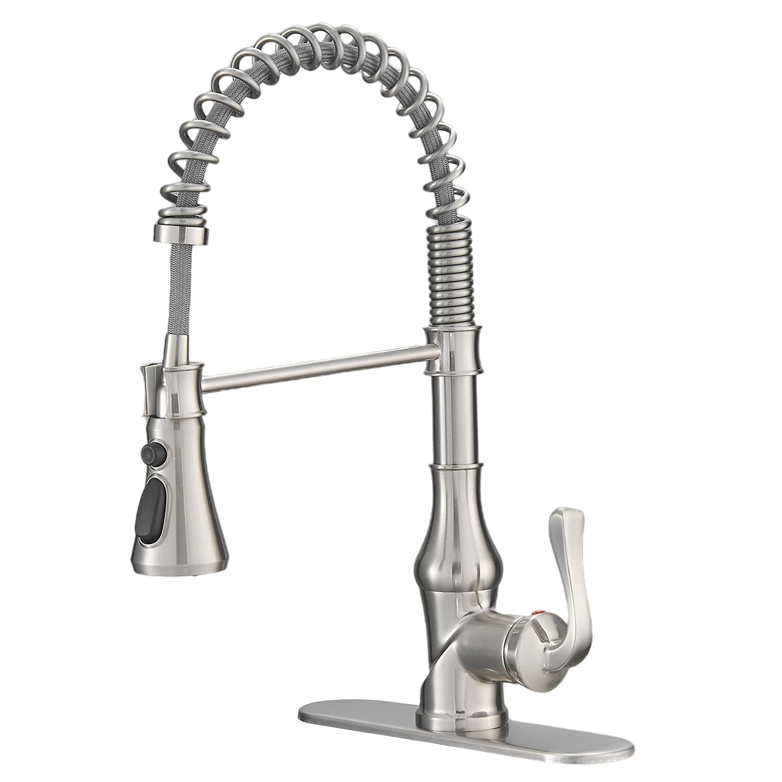 Single-Hole Sprayer 3 Spray Kitchen Faucet Brushed Nickel