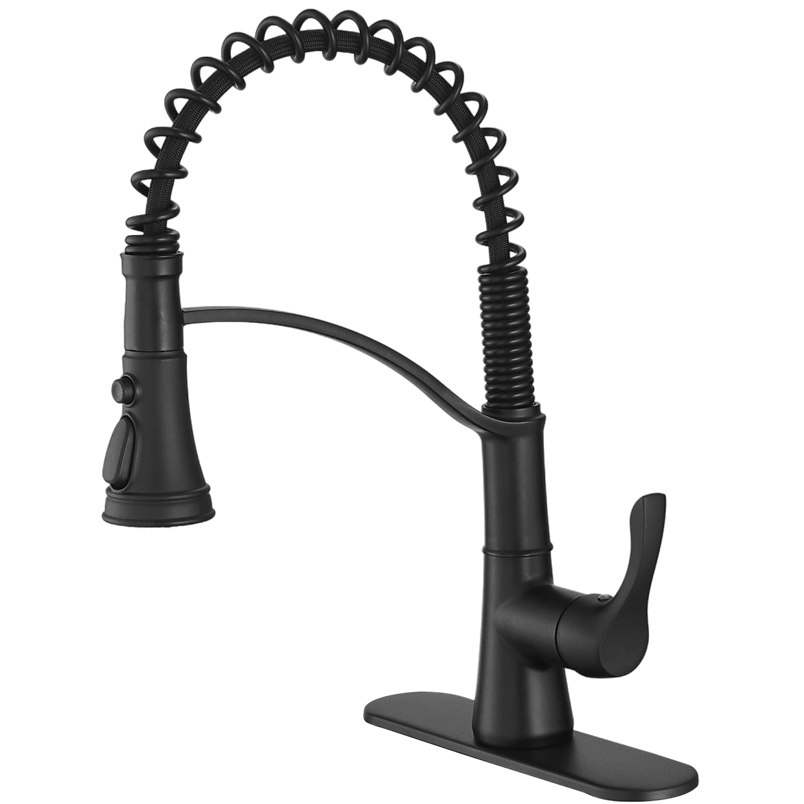 3 Spray High Arc Pull-Down Sprayer Kitchen Faucet Black