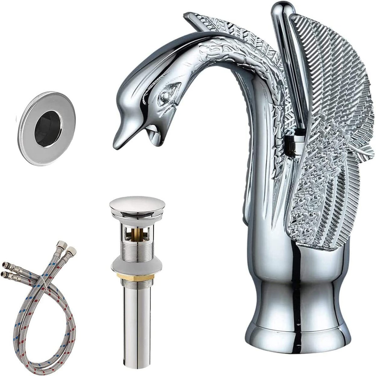 Swan Single Hole 1-Handle Bathroom Sink Faucet Chrome