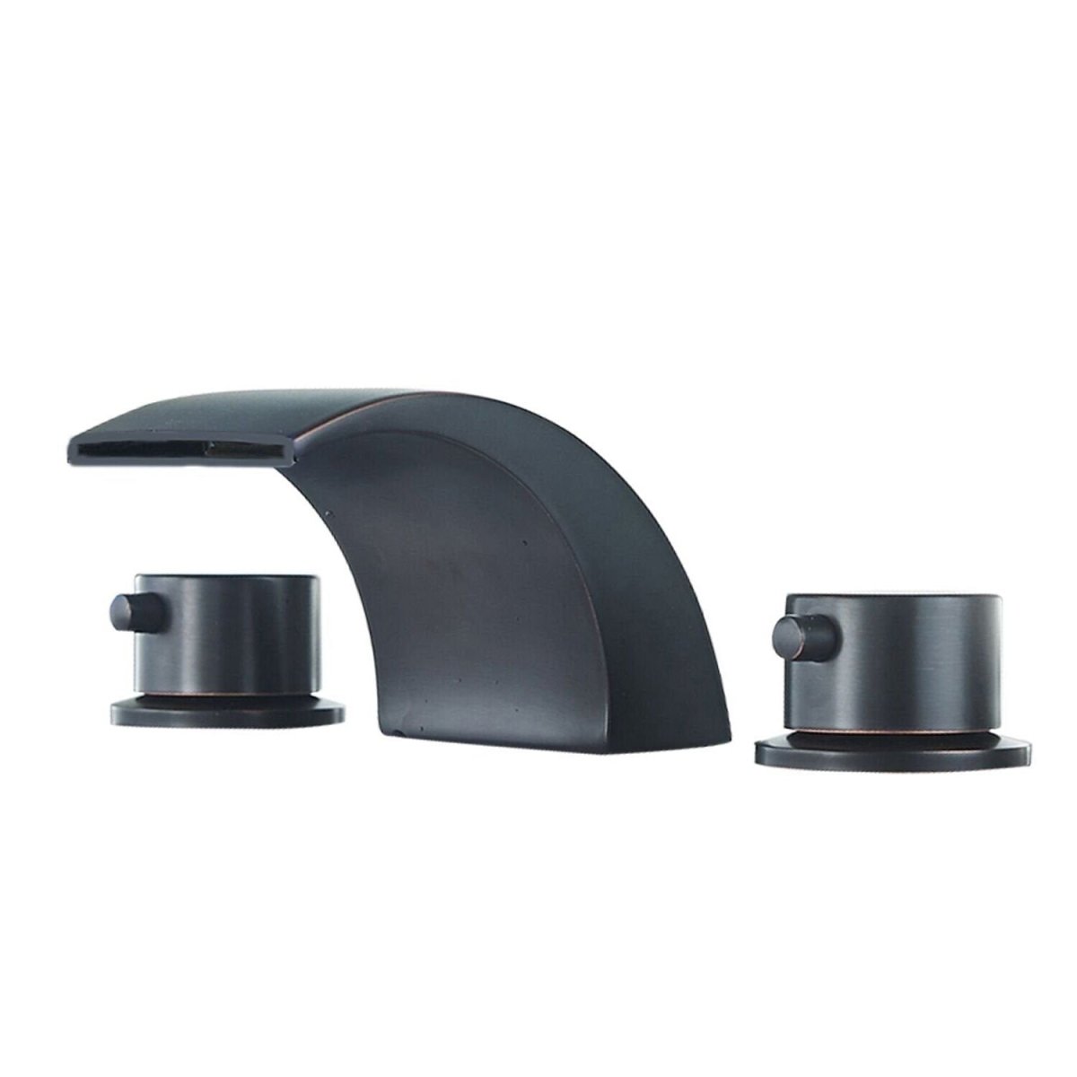 8 in Waterfall Bathroom Faucet With Led Light Rubbed Bronze