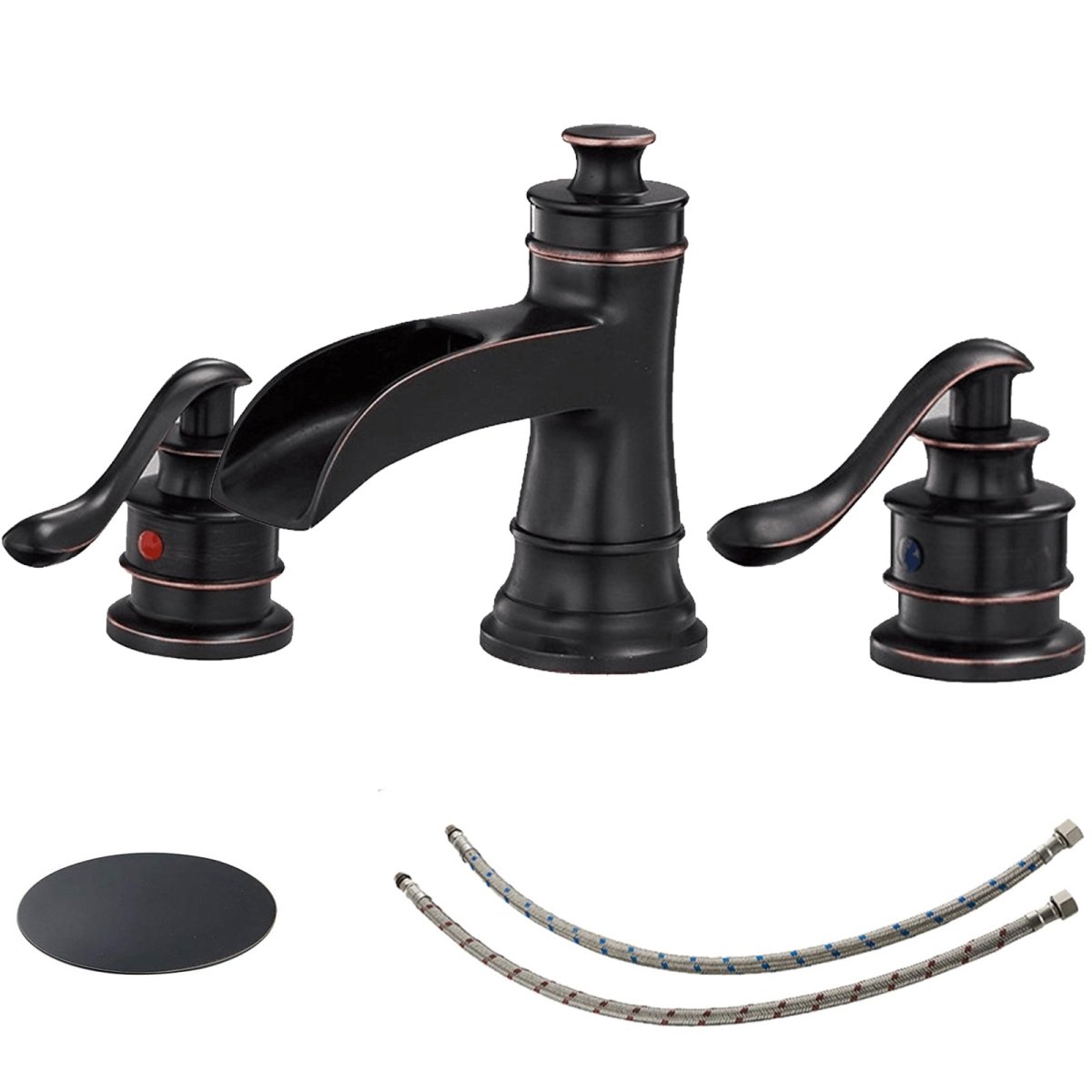 8 in Waterfal 2-Handle Bathroom Faucet Oil Rubbed Bronze