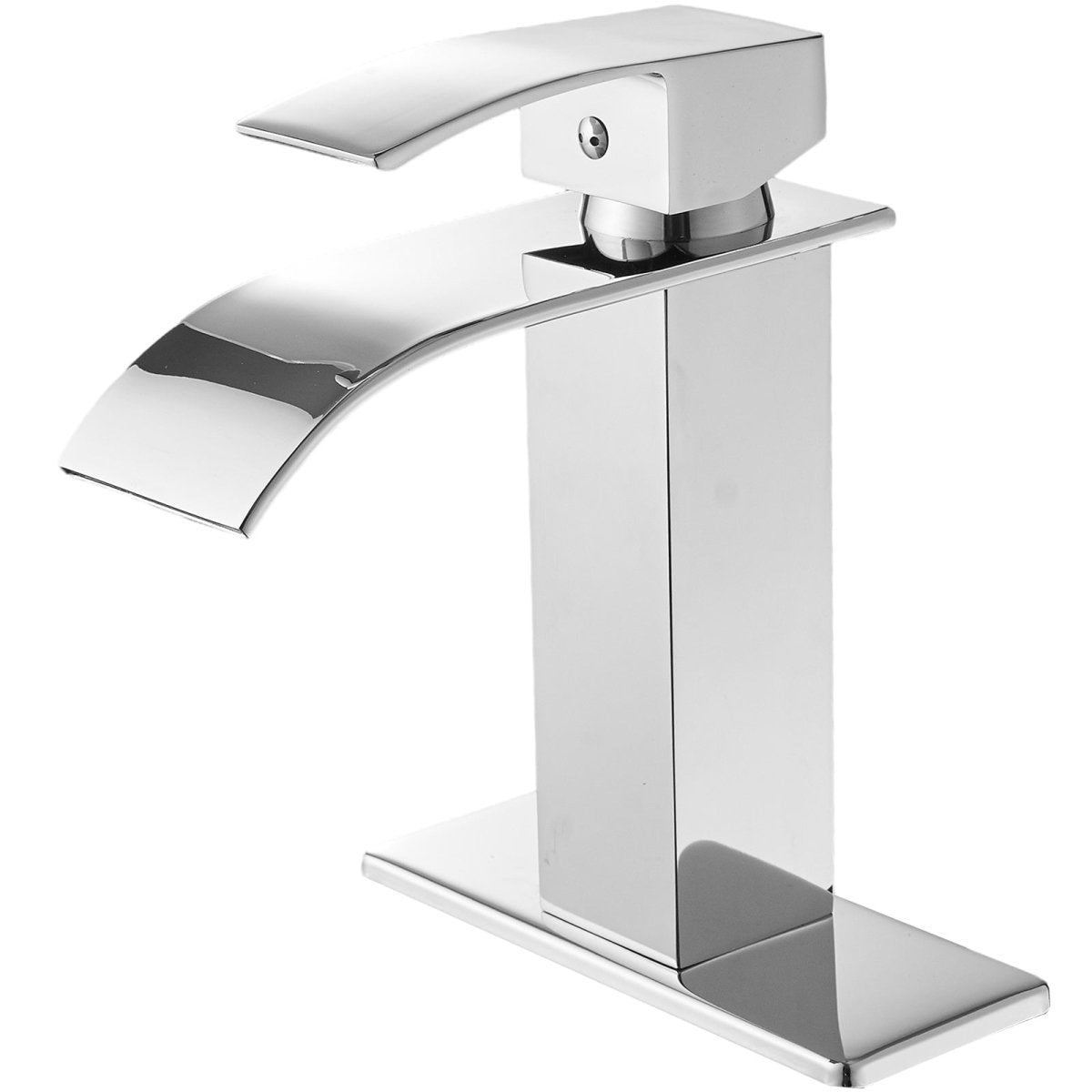 Waterfall Single Hole 1-Handle Bathroom Faucet Chrome