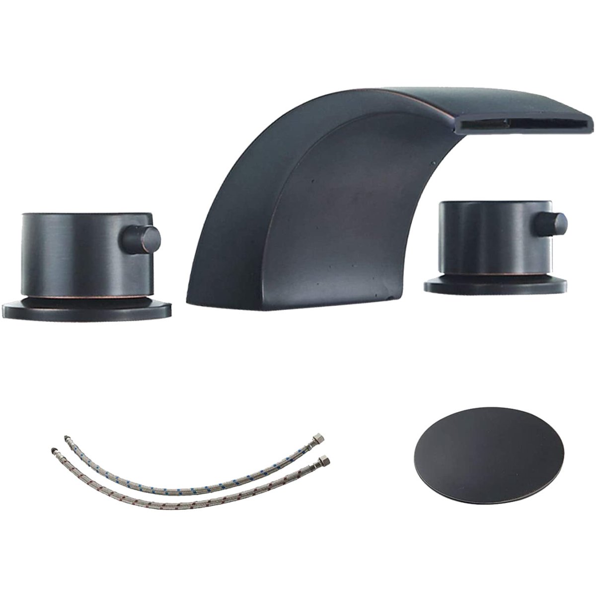 8 in 2-Handle Bathroom Faucet With Led Oil Rubbed Bronze