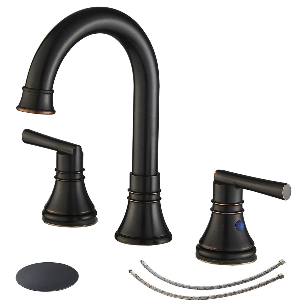 J-Spout 8 in 2-Handle Bathroom Sink Faucet Oil Rubbed Bronze