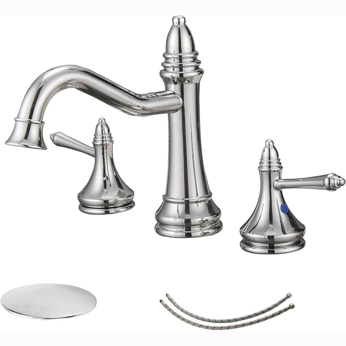 8 in Waterfall 2-Handle Bathroom Faucet Chrome