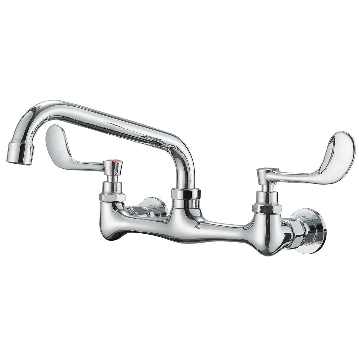 Wall Mount Kitchen Faucet with 8 in Swivel Spout Chrome