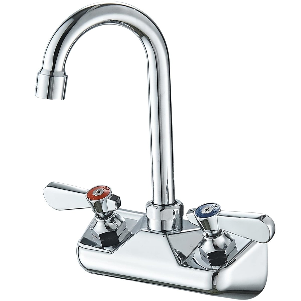 Wall Mount Kitchen Faucet with Swivel Spout 4 Chrome