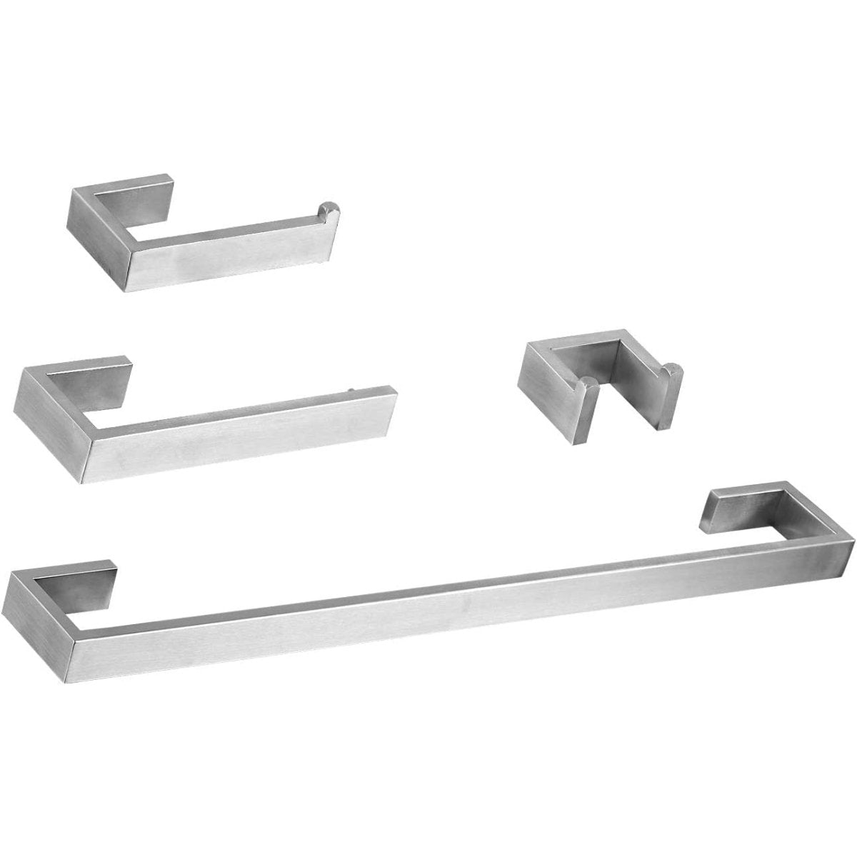 4 PCS Brushed Nickel Bath Hardware Set Wall Mounted