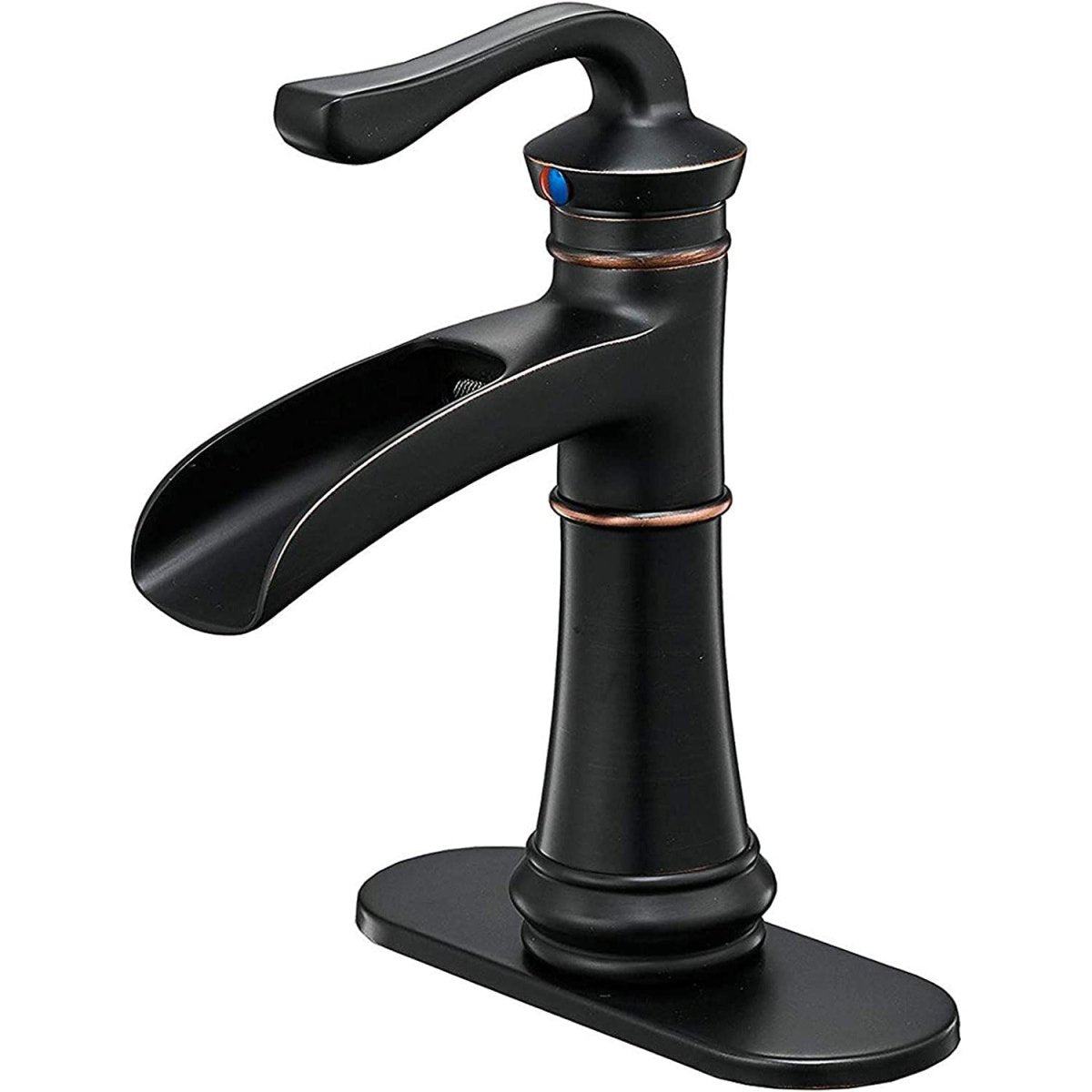 Waterfall Single Hole Single-Handle Bathroom Faucet Bronze