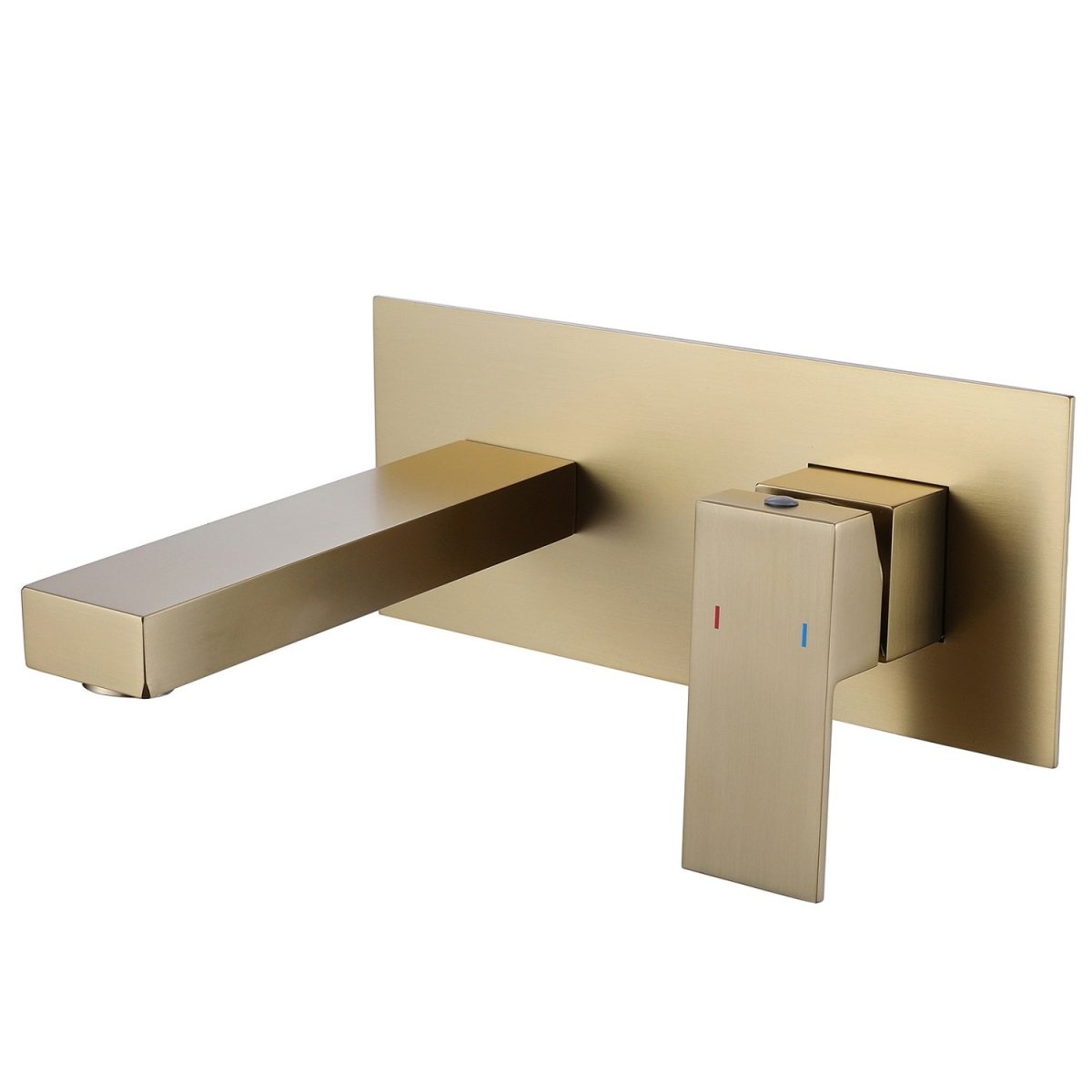 Single-Handle Wall Mount Bathroom Faucet Brushed Gold