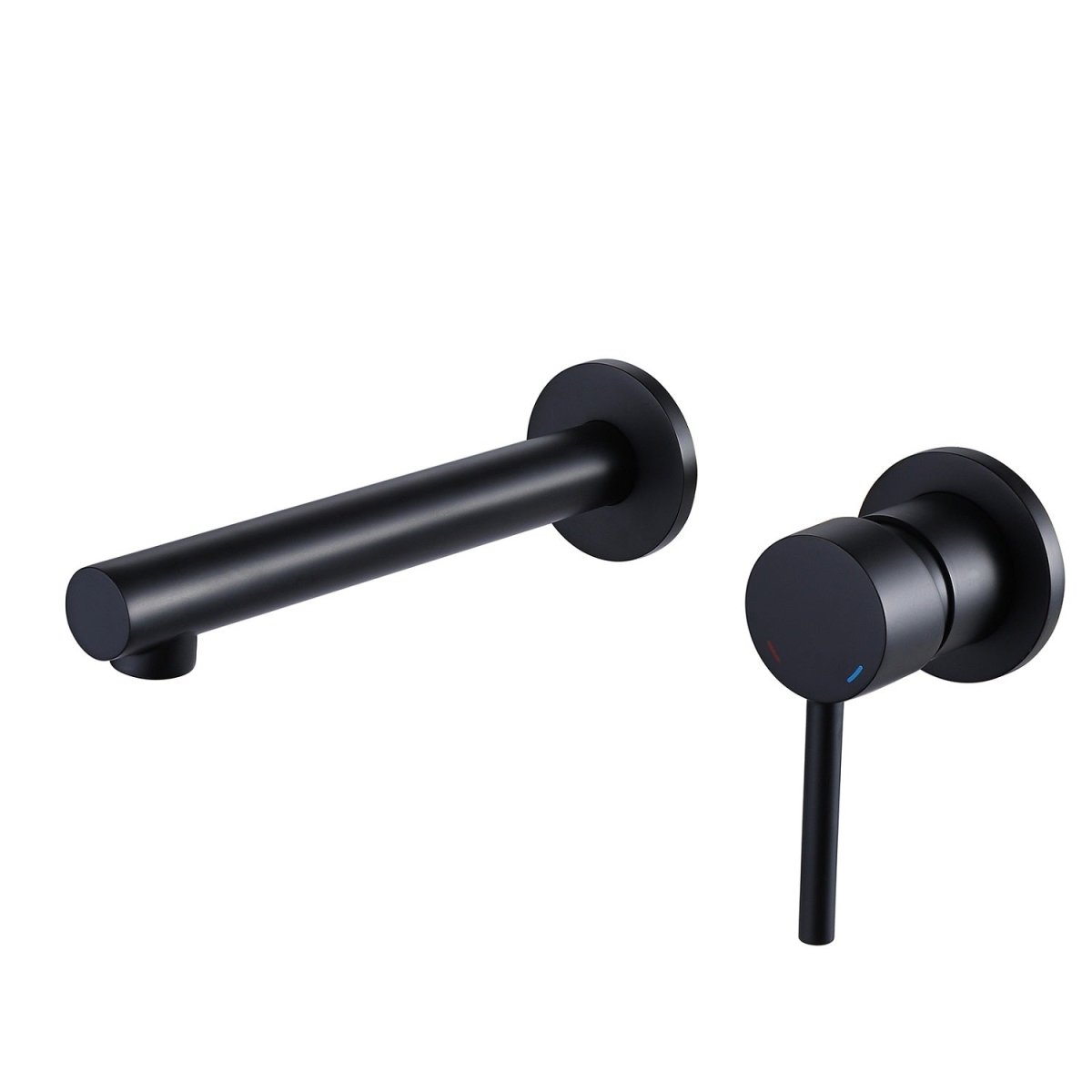 Single-Handle Wall Mount Bathroom Faucet in Matte Black