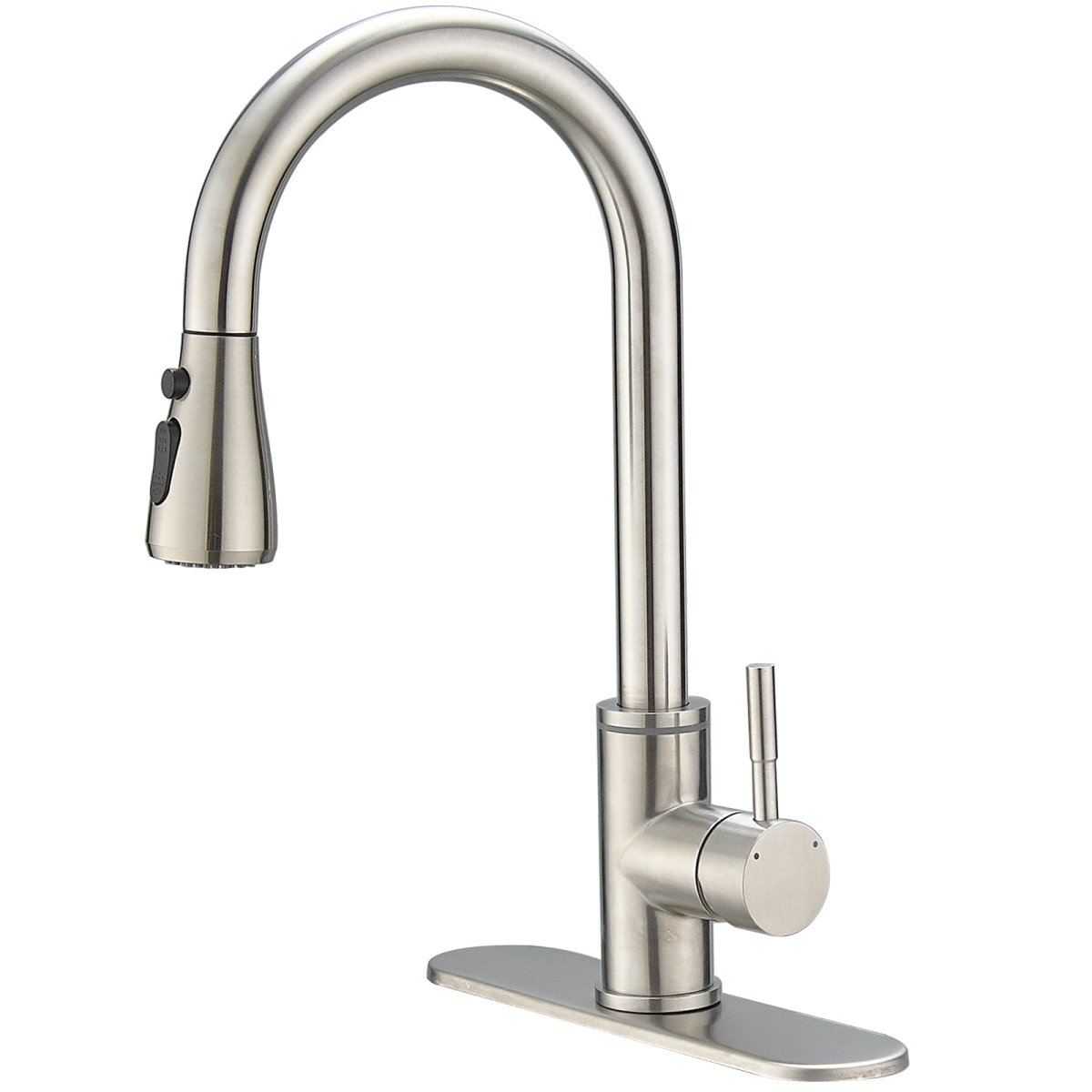 Single Handle Pull-Out Sprayer Kitchen Faucet Brushed Nickel