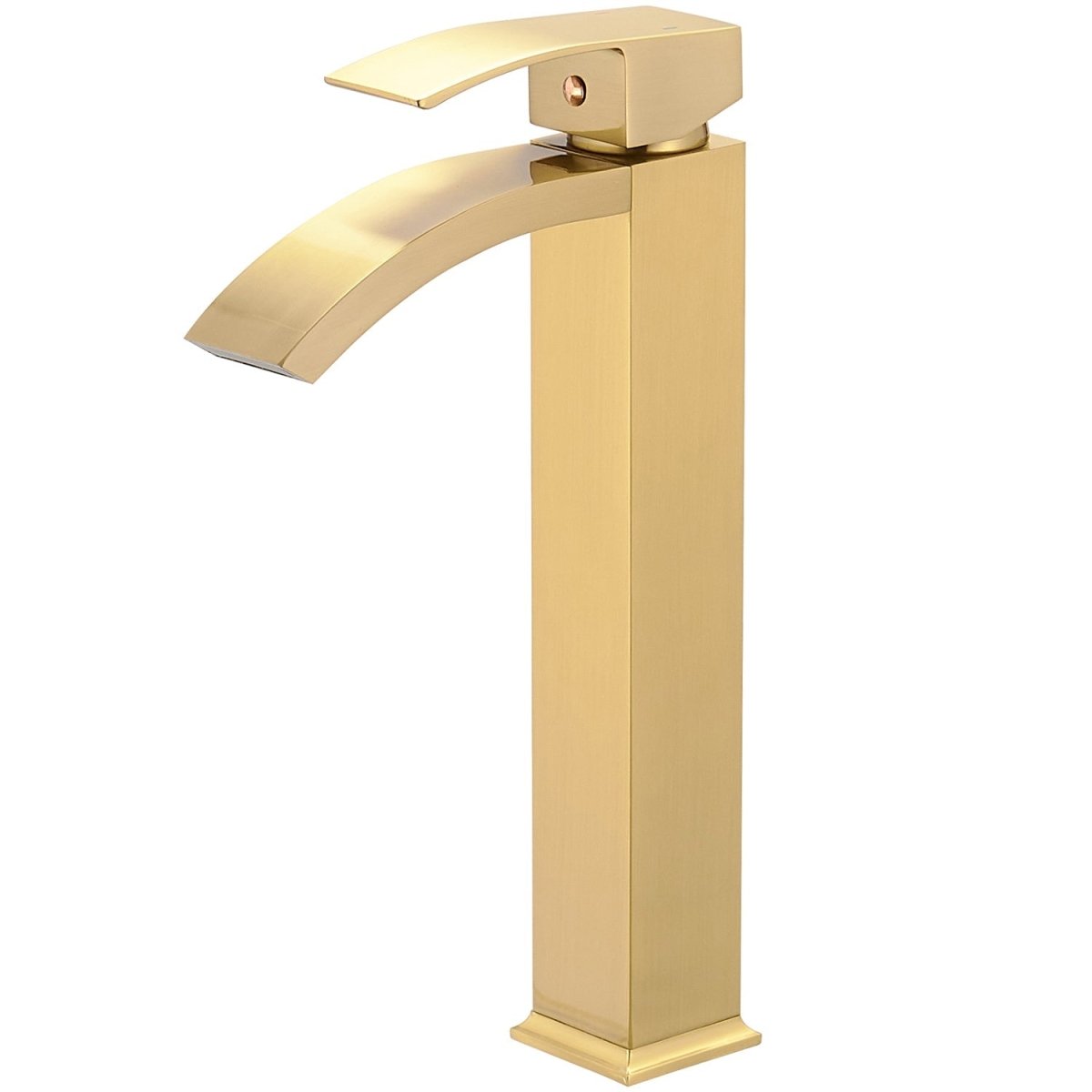 Waterfall Single Handle Bathroom Sink Faucet Brushed Gold