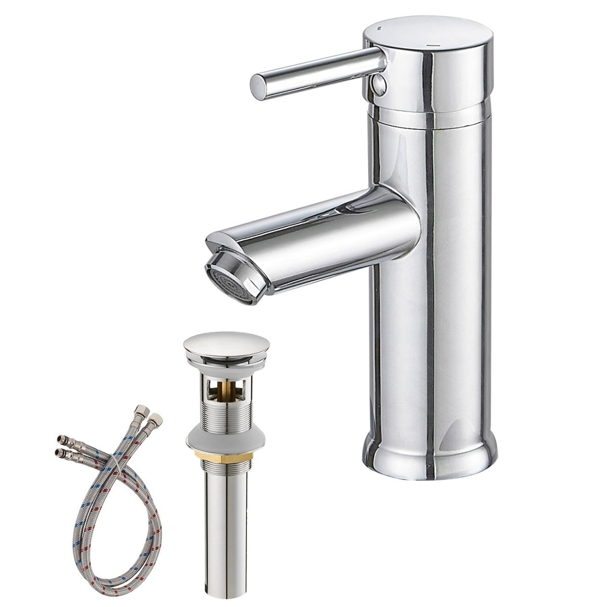 Single Hole Single Handle Bathroom Faucet in Polished Chrome