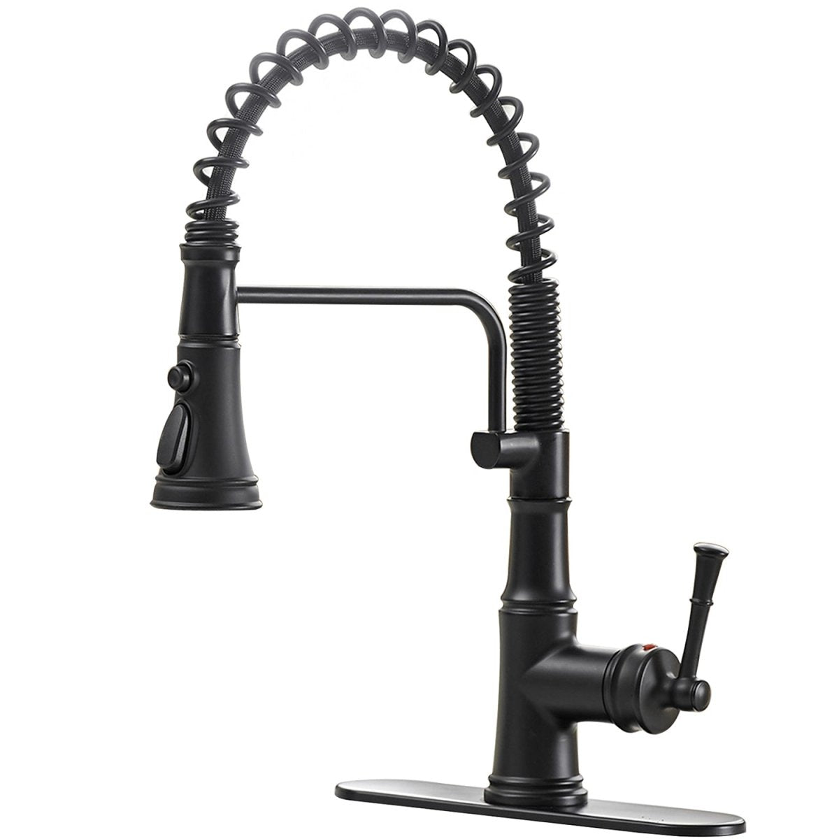 Single-Handle Pull-Down Sprayer Kitchen Faucet Matte Black