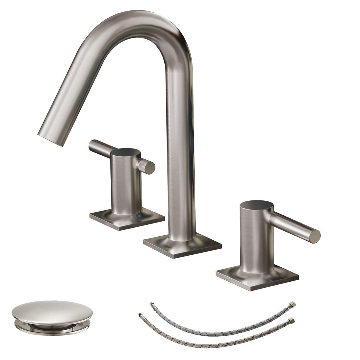 8 in. Widespread Double Handle Bathroom Faucet Brushed Nickel