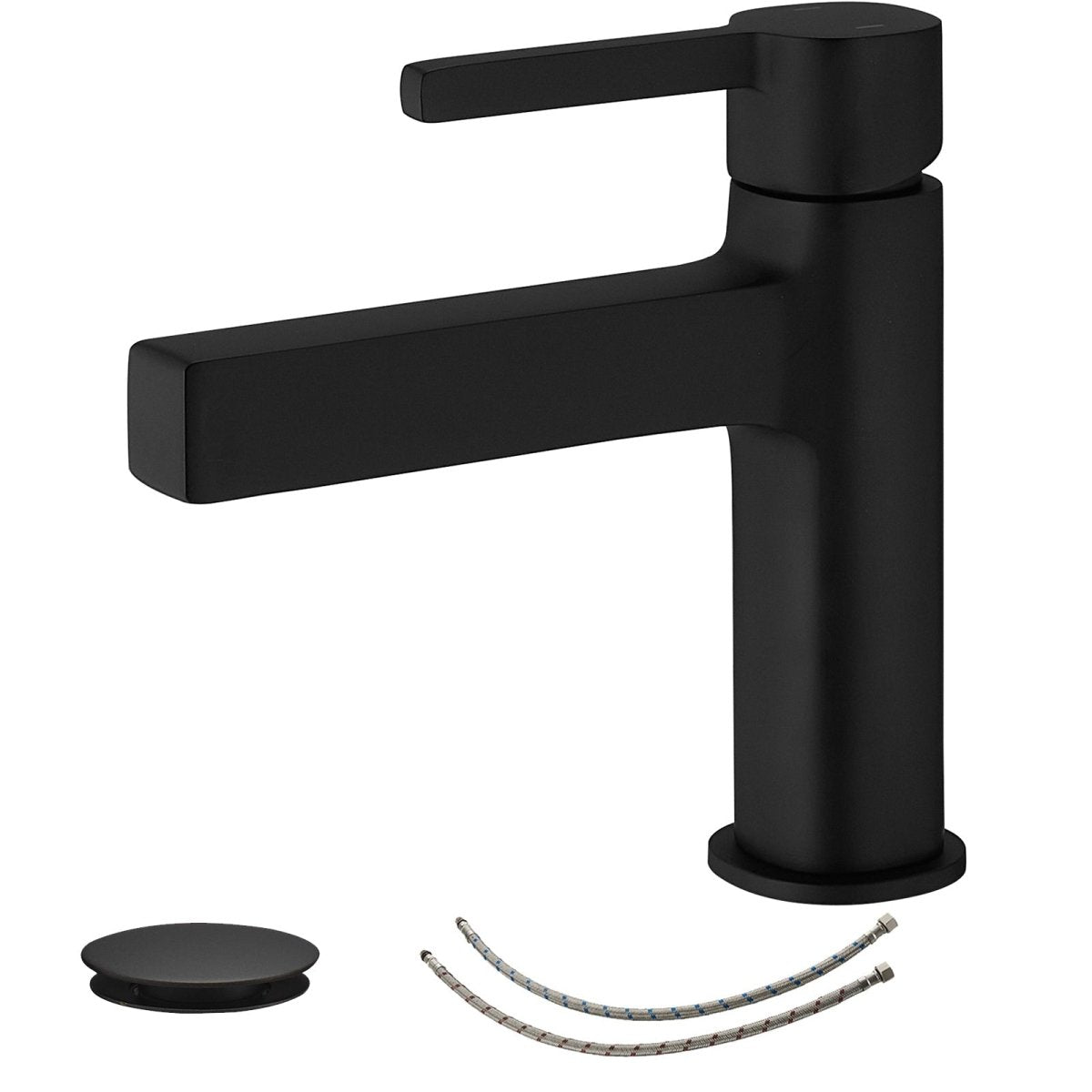 Single Handle Bathroom Faucet Drip-Free Faucet Matte Black