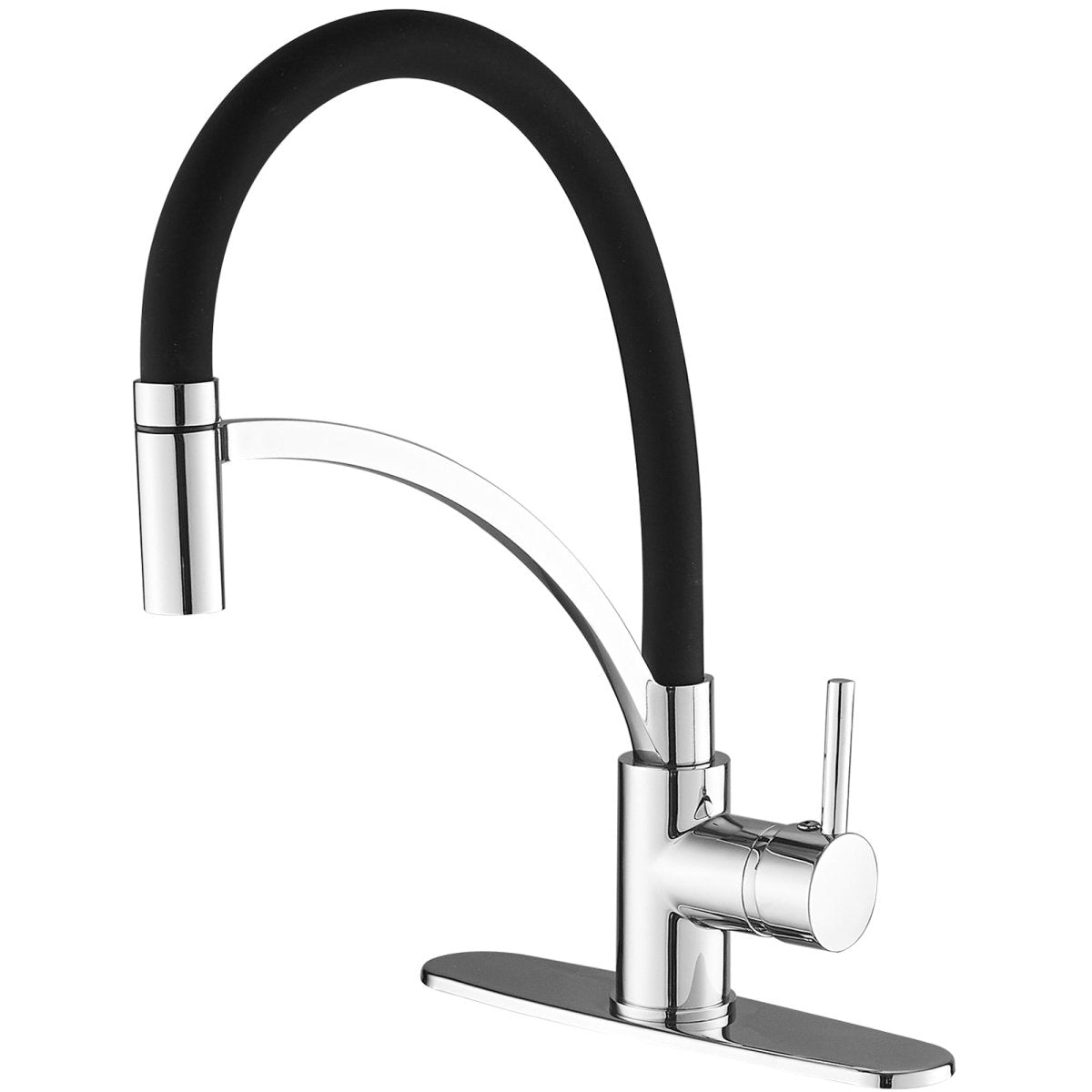 Single Handle Kitchen Faucet with Pull Down Sprayer Chrome