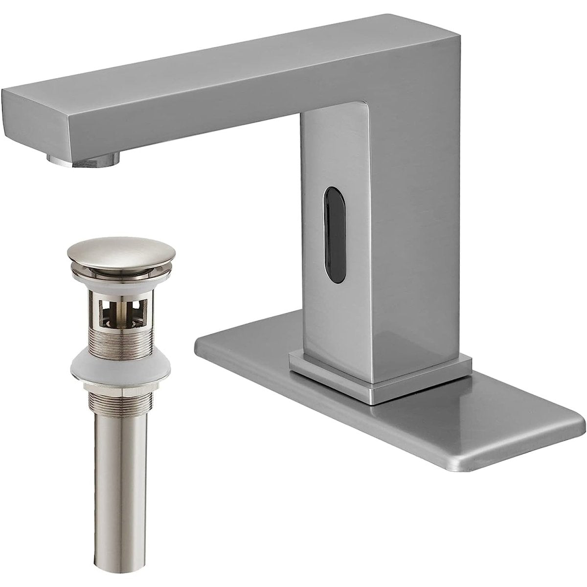 Commercial Touchless Single Hole Bathroom Faucet Nickel