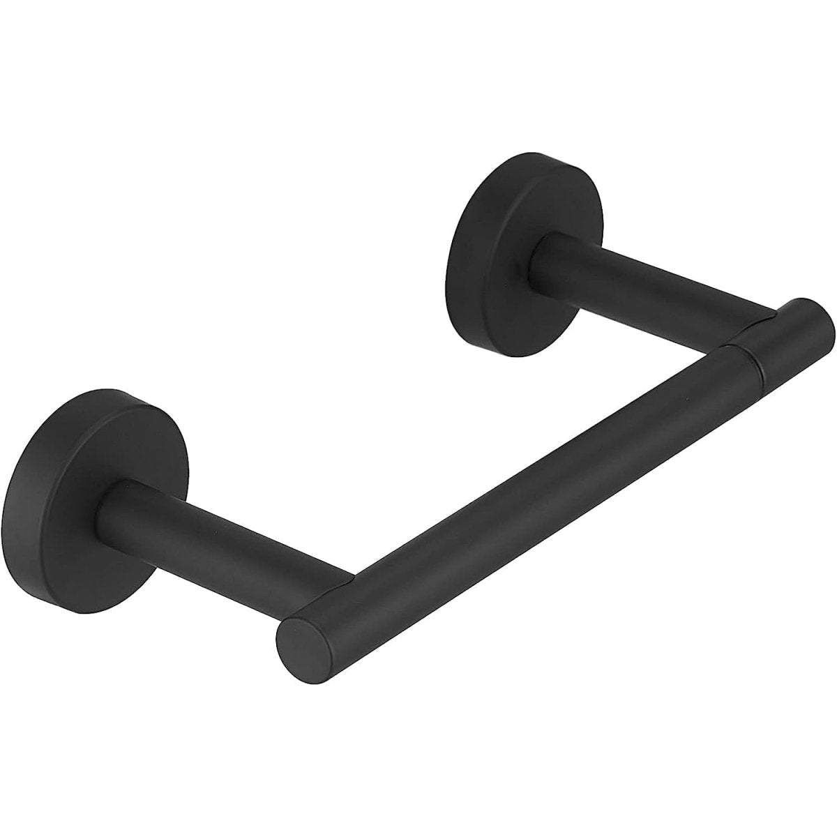 Double Post Pivoting Toilet Paper Holder in Matte Black