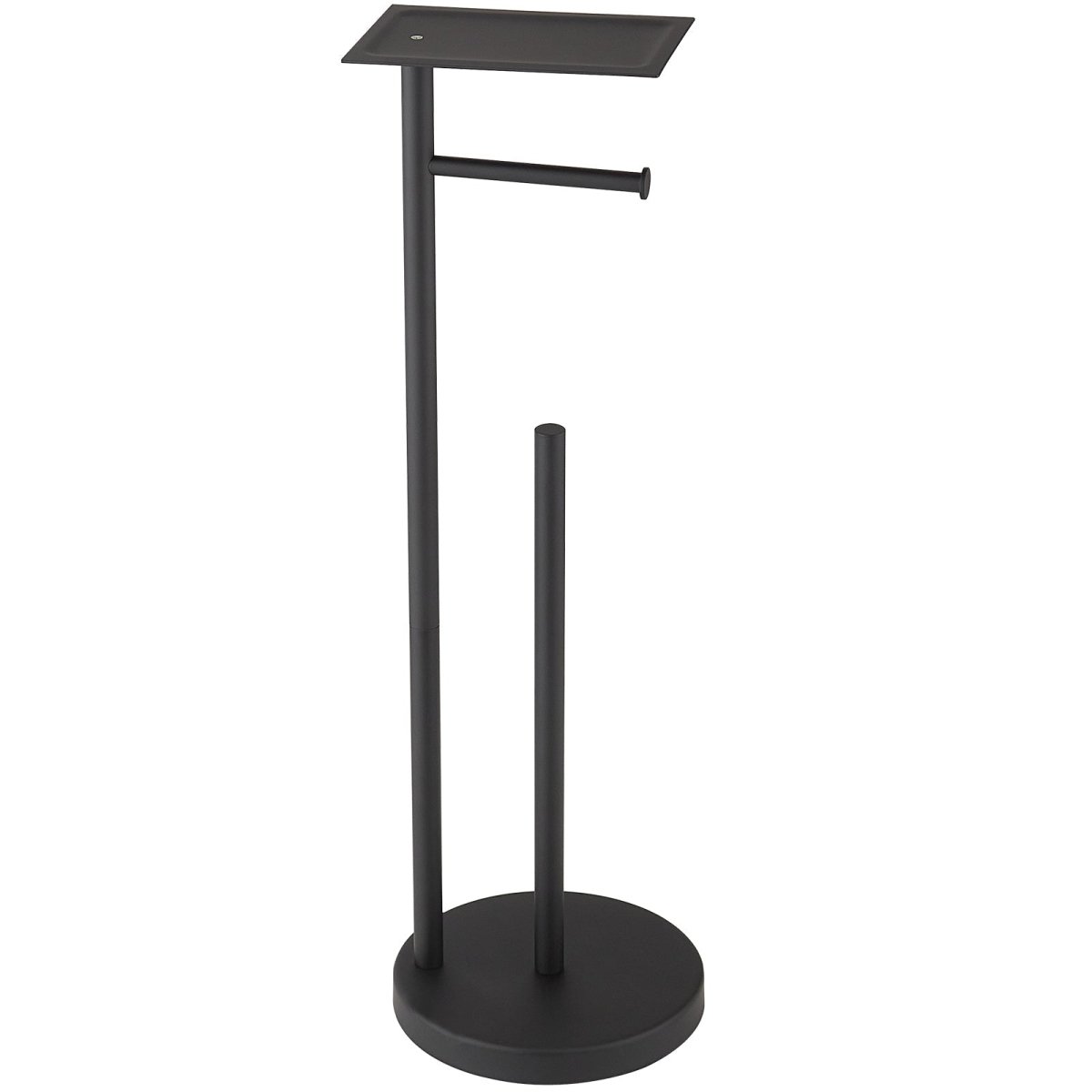 Freestanding Stainless Steel Toilet Paper Holder Matte Black