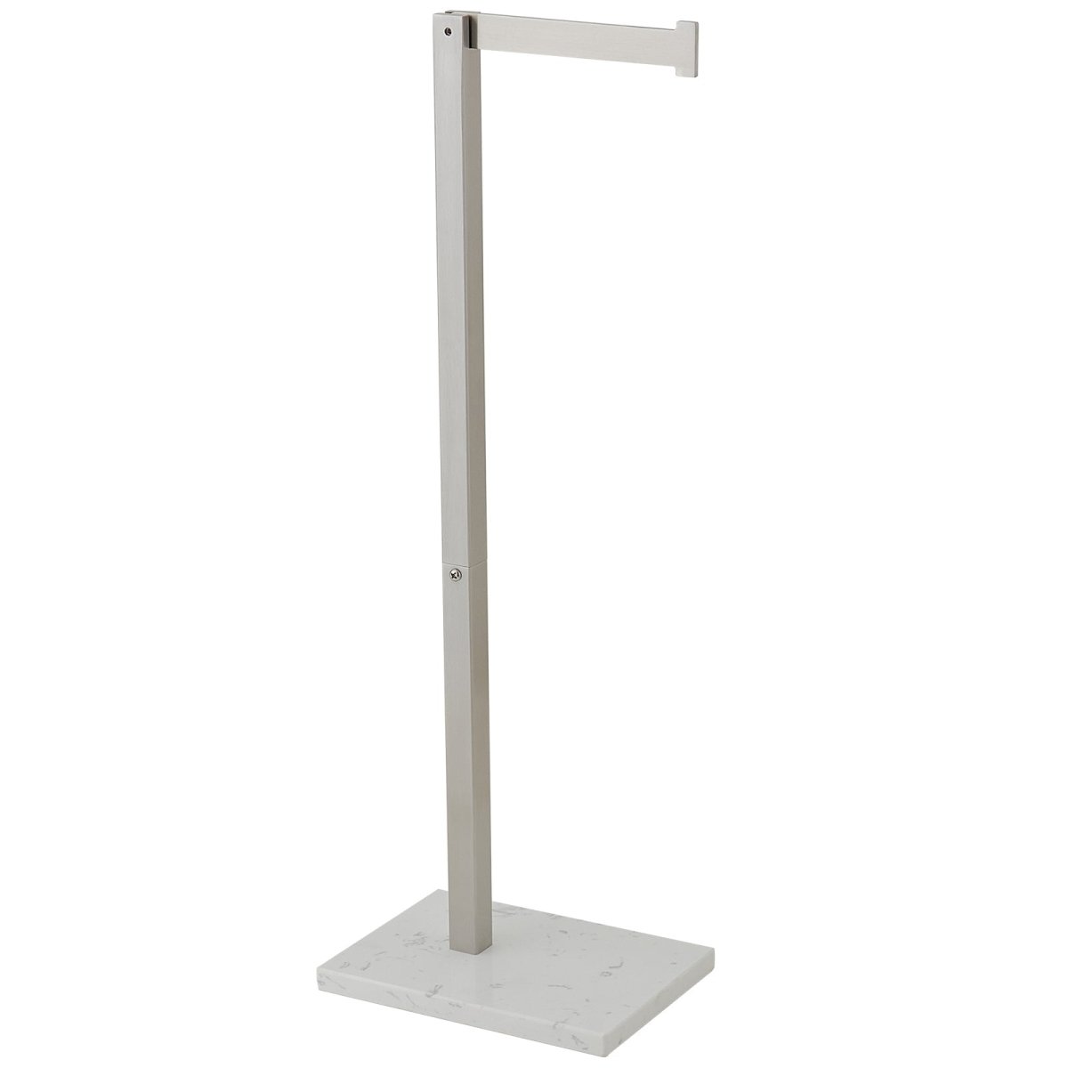 Toilet Paper Holder with Natural Marble Base Brushed Nickel