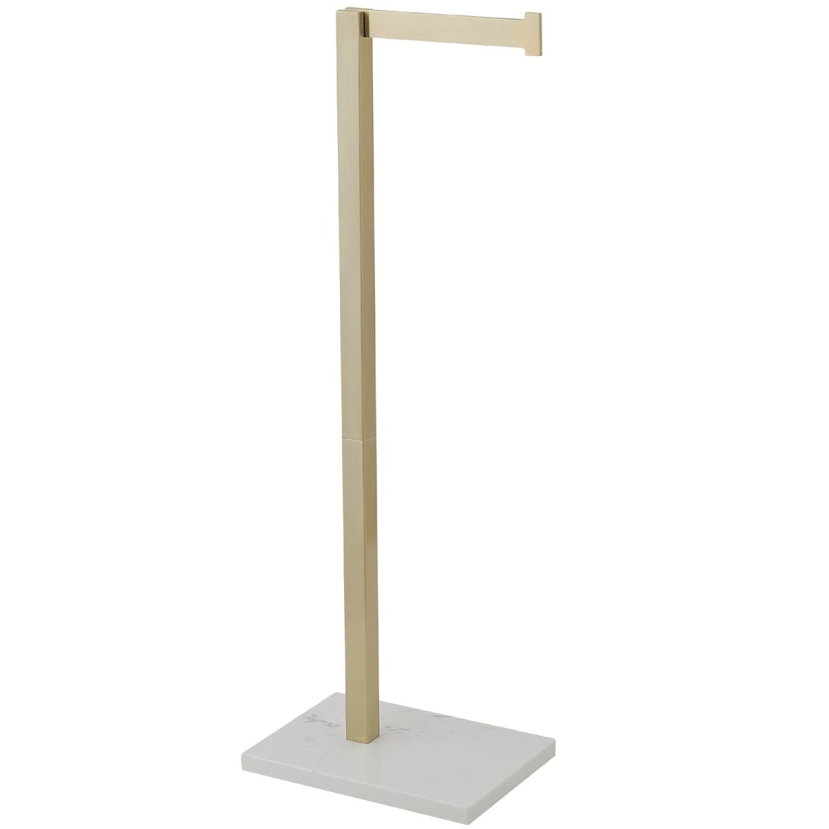 Toilet Paper Holder with Natural Marble Base Brushed Gold