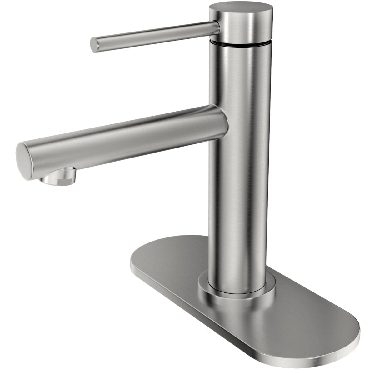 Vanity Single Handle with Supply Hose Bathroom Faucets Nickel