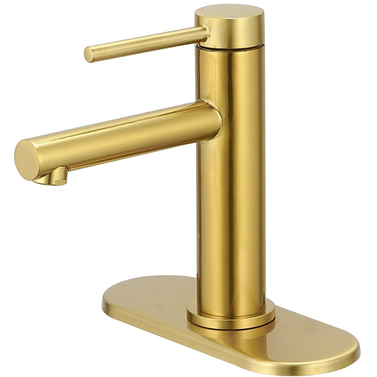 Vanity Single Handle with Supply Hose Bathroom Faucets Gold