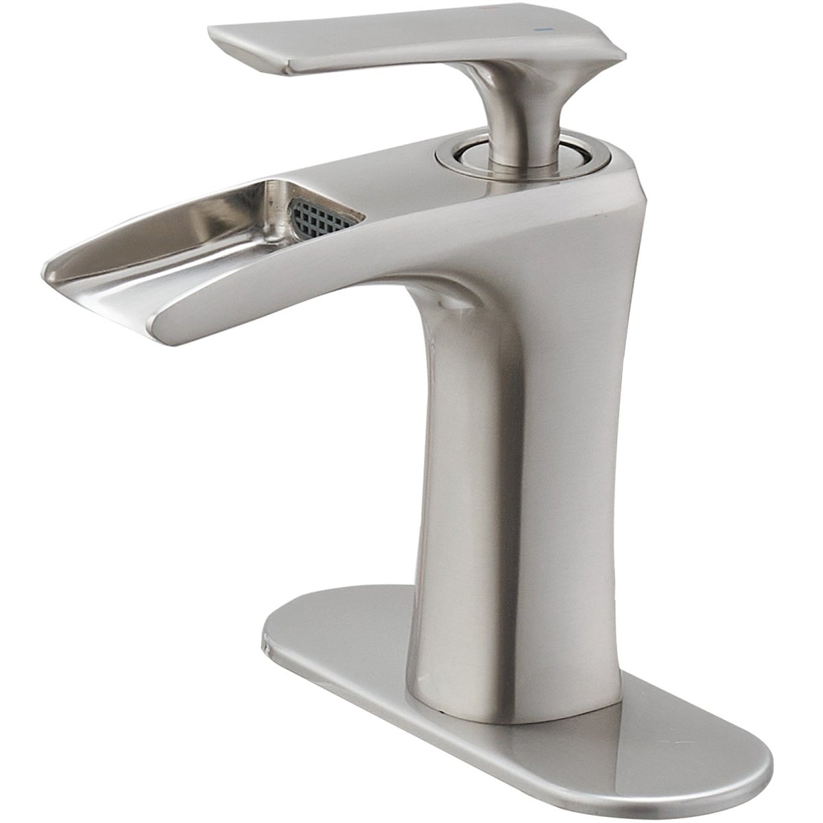 Single Handle Waterfall Bathroom Vanity Faucets Brushed Nickel