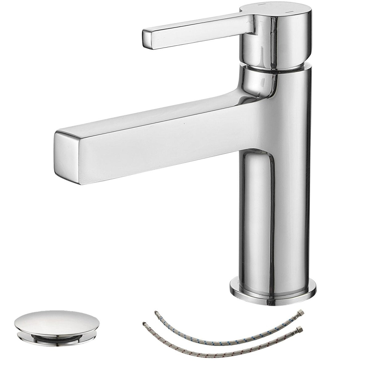 Single Handle Bathroom Faucet Drip-Free Faucet Polished Chrome