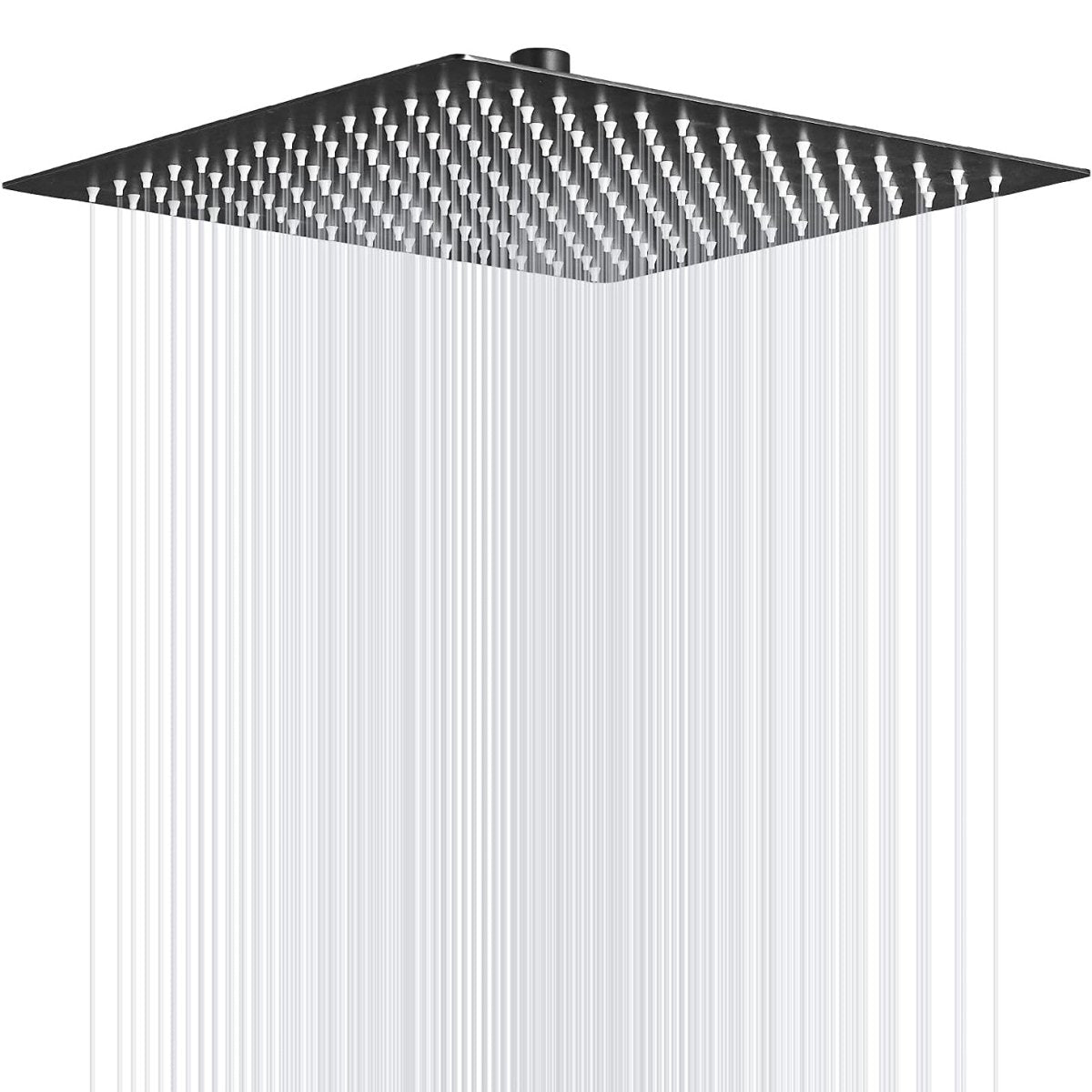 12 Inch 304 Stainless Steel Rainfall Shower Head Black