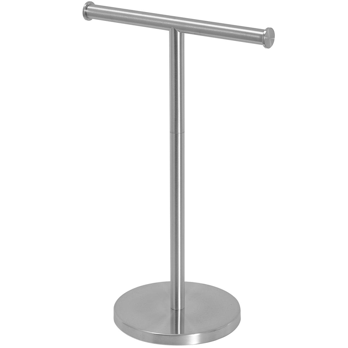 Toilet Paper Holder with Steady T-Shape Towel Rack in Nickel