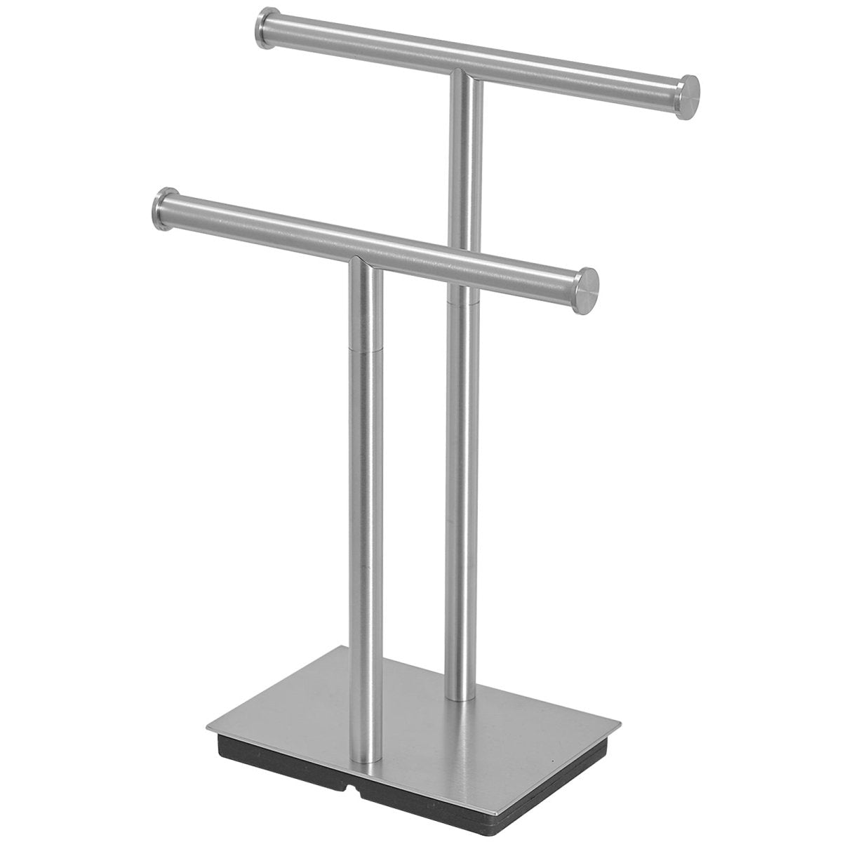 Freestanding Toilet Paper Holder with Double T-Shape in Nickel