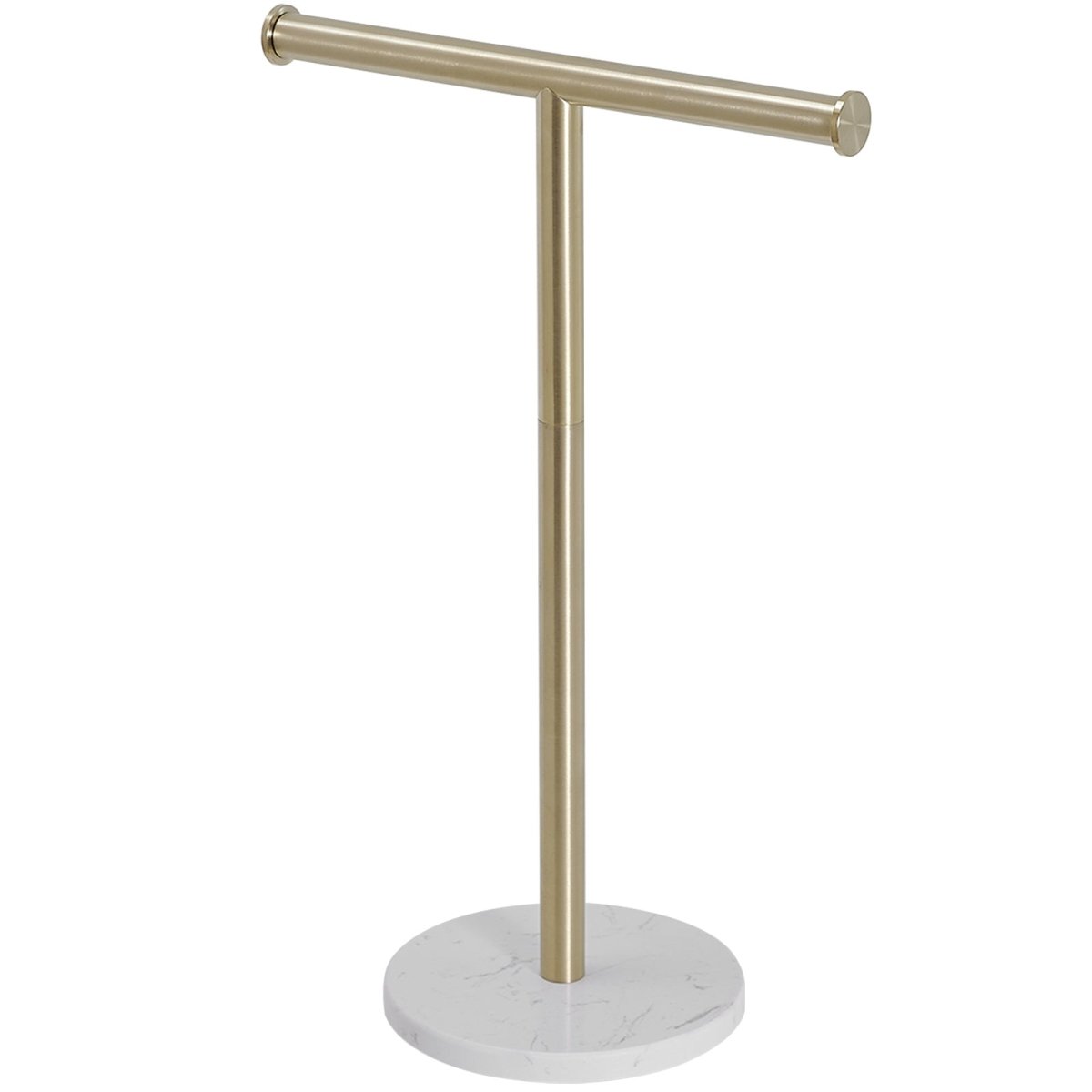 Freestanding Toilet Paper Holder T-Shape Towel Rack in Gold