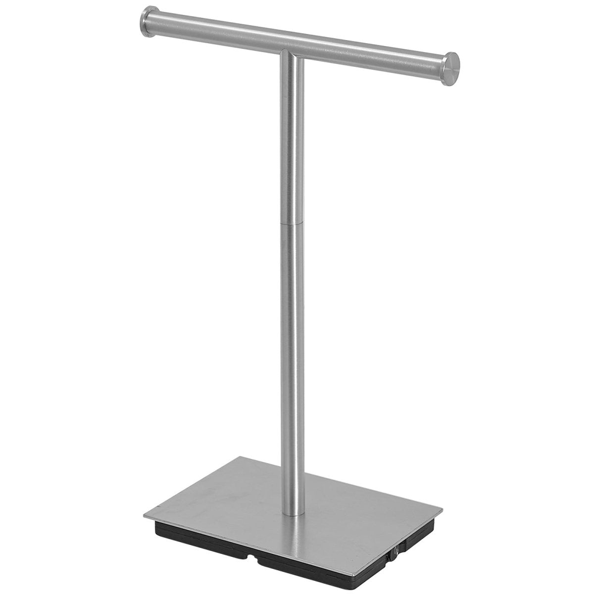 Freestanding Paper Holder with Steady T-Shape Towel Rack Nickel