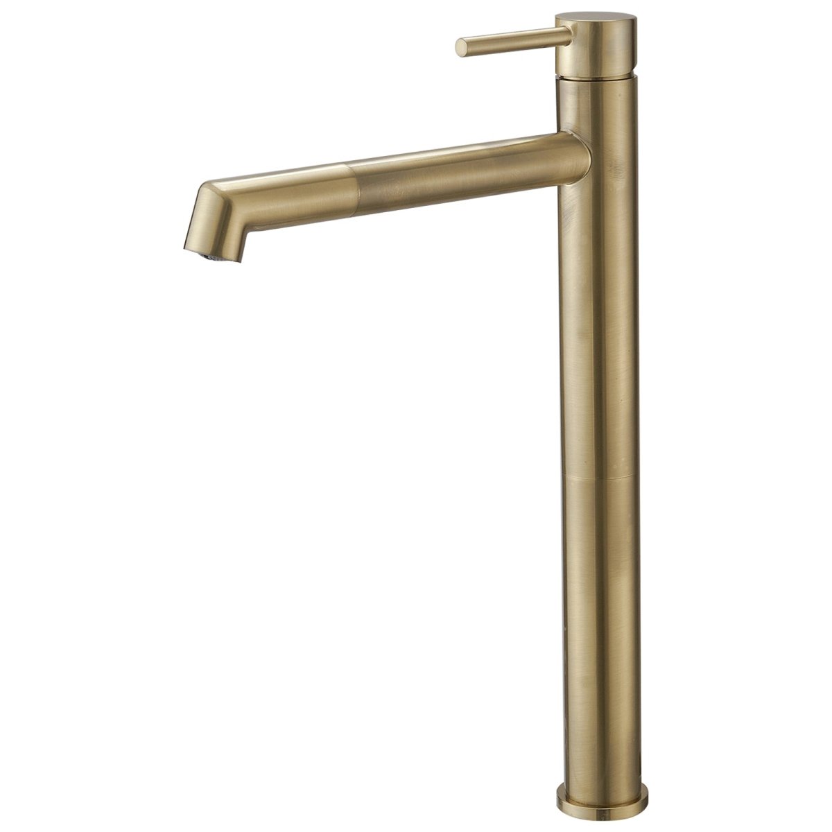 Single Hole Single Handle Bathroom Vessel Faucet in Gold