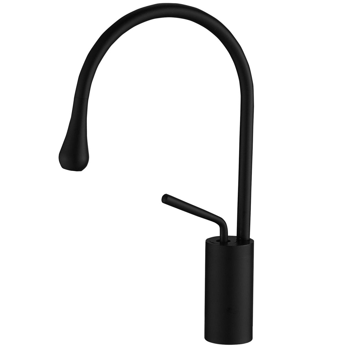 Single Handle Single Hole High Arc Bathroom Faucet Black