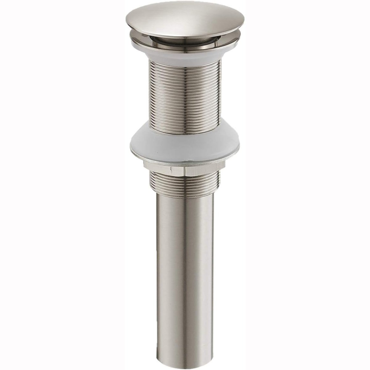 Bathroom Sink Drain Stopper without Overflow Brushed Nickel