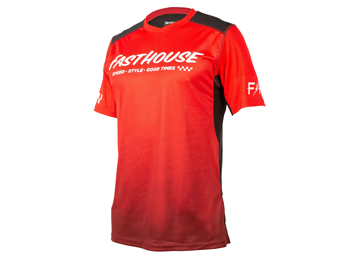 Fasthouse Alloy Slade Short Sleeve Jersey - Youth - Red-Black