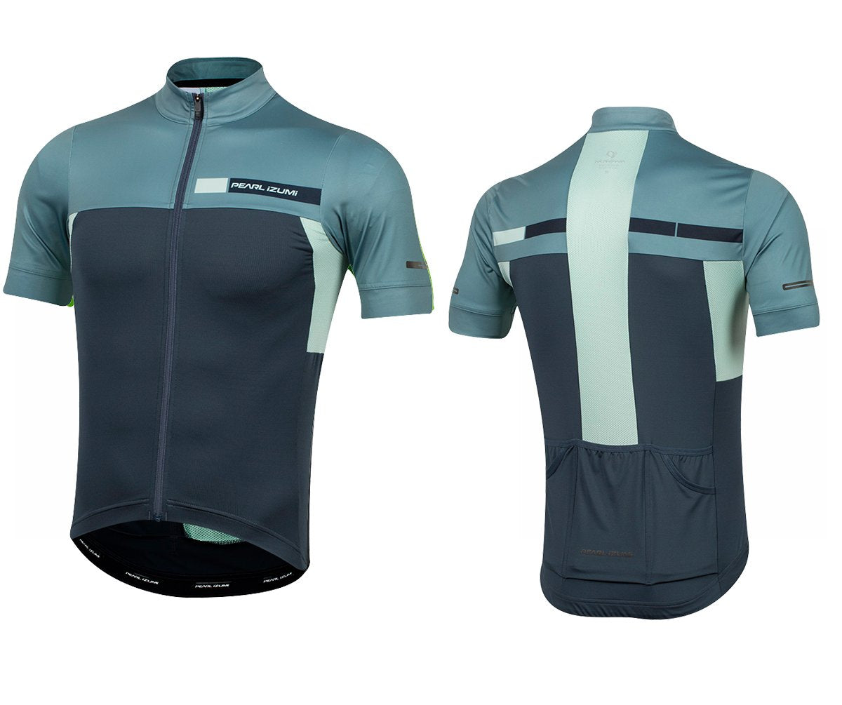 Pearl Izumi PRO Escape Short Sleeve Road Jersey - Midnight Navy-Arctic Coast